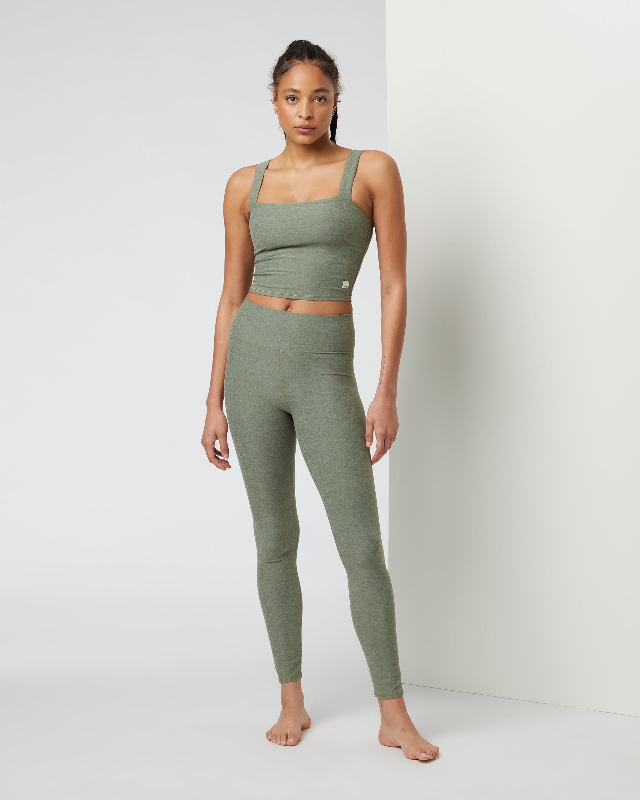 Clean Elevation Legging-Long | Pistachio Heather - Image 2