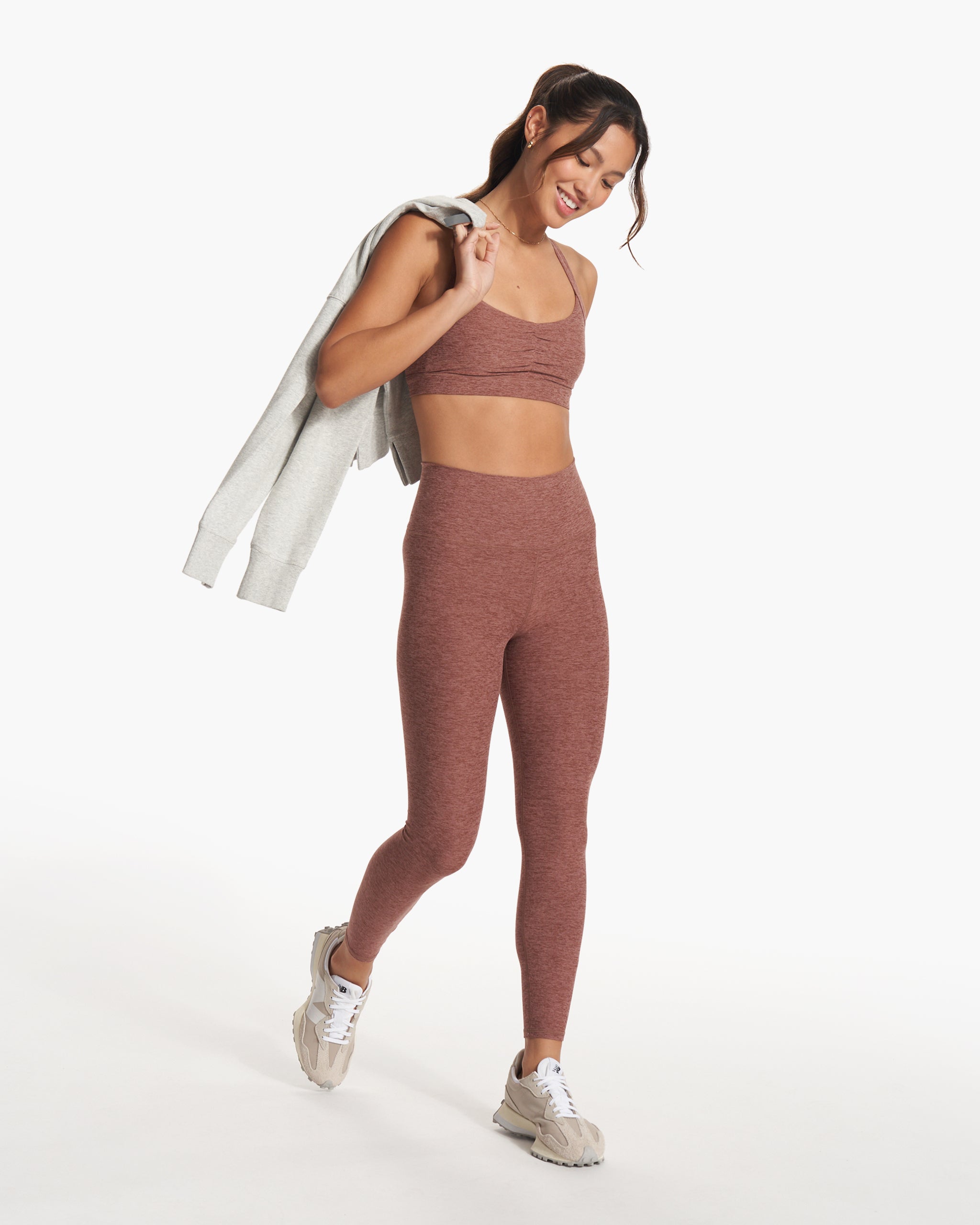 Clean Elevation Legging-Short | Hazelnut Heather - Image 5