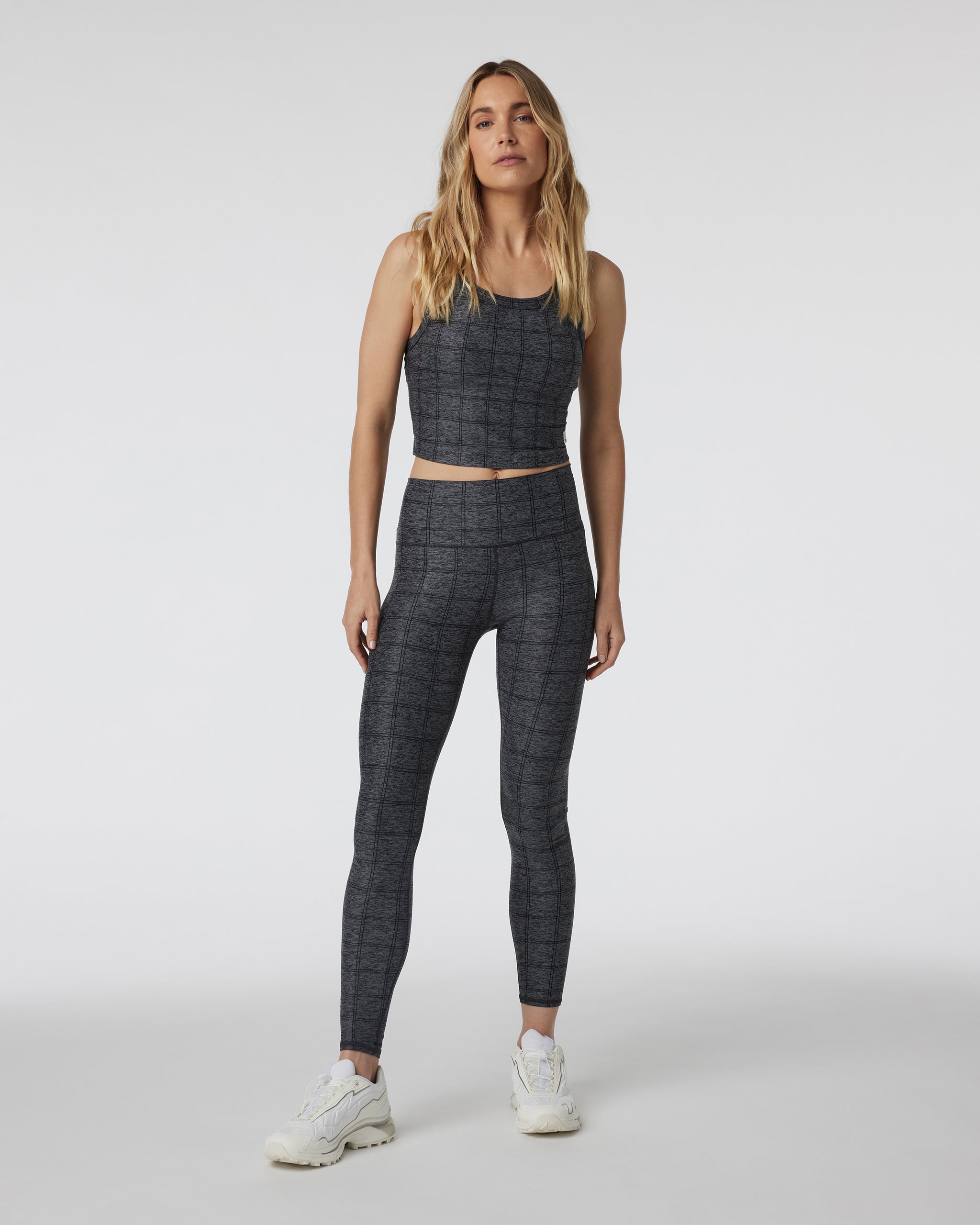Clean Elevation Legging | Charcoal Windowpane - Image 4