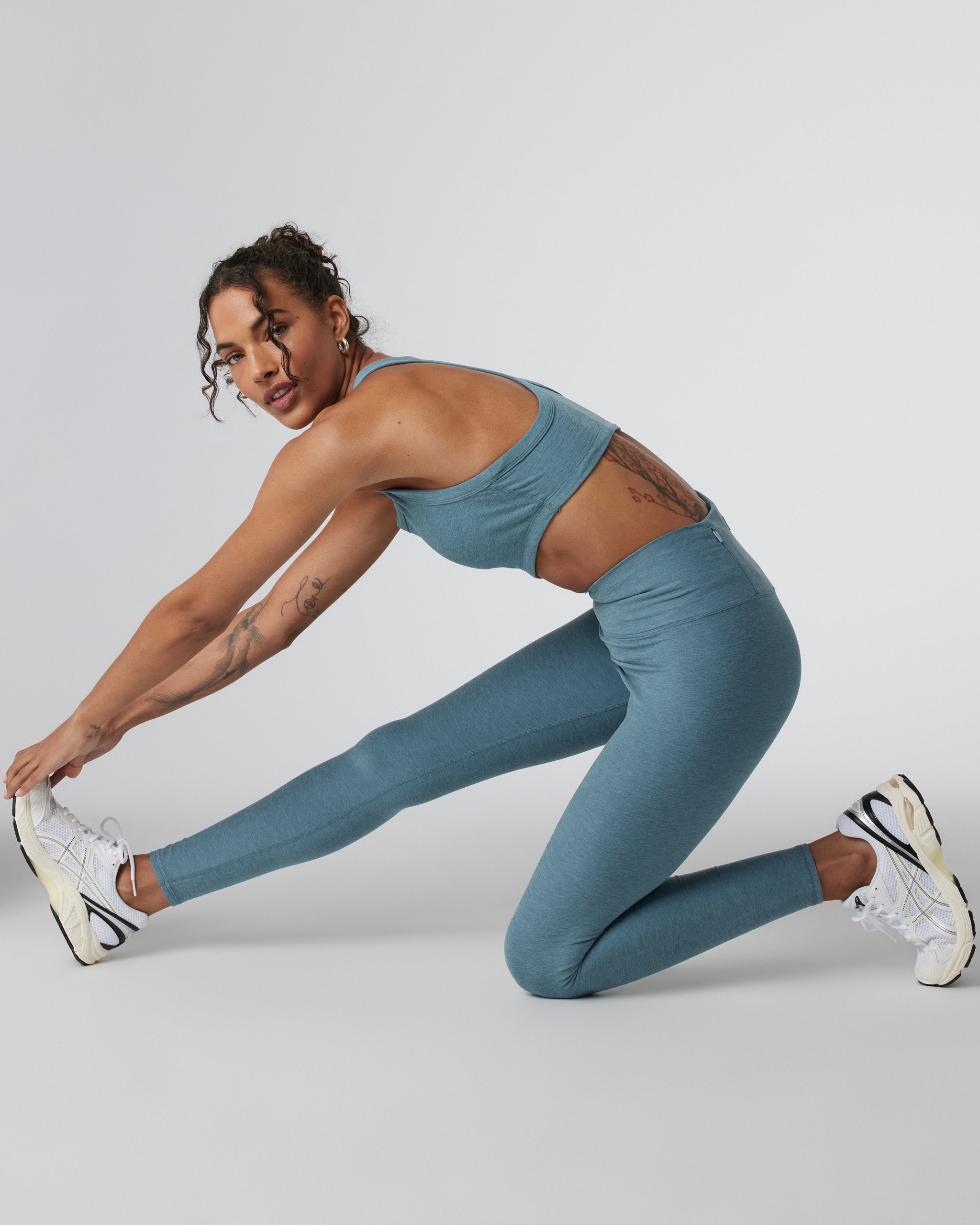 Clean Elevation Legging | Smoke Blue Heather - Image 5