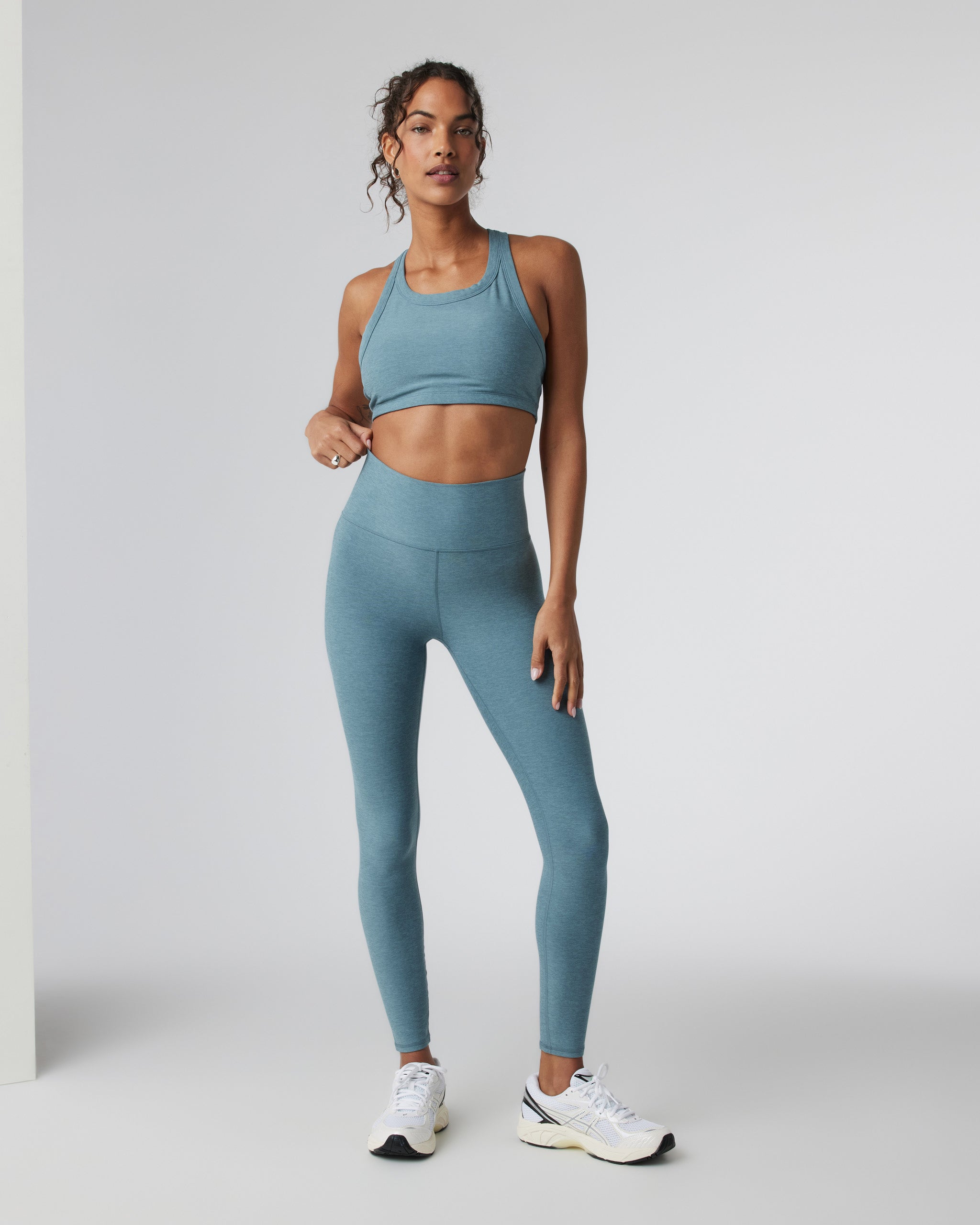 Clean Elevation Legging-Short | Smoke Blue Heather - Image 2