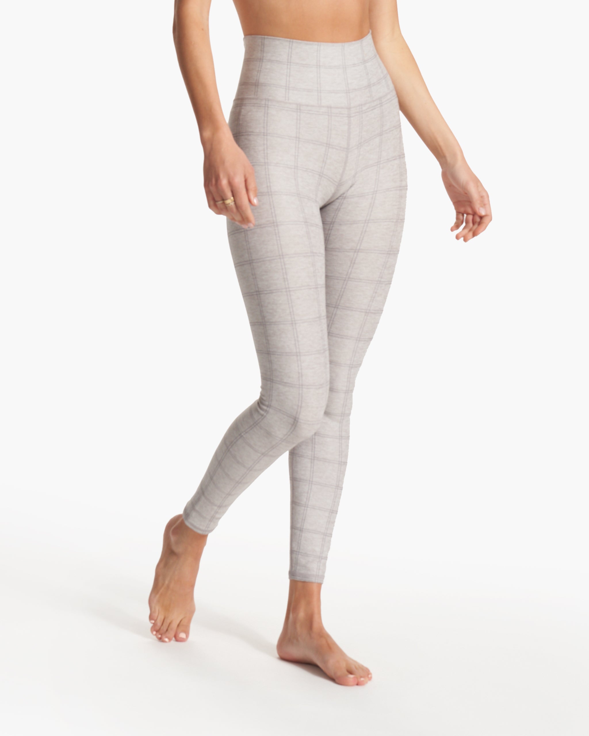 Clean Elevation Legging | Clay Heather Windowpane - Image 3