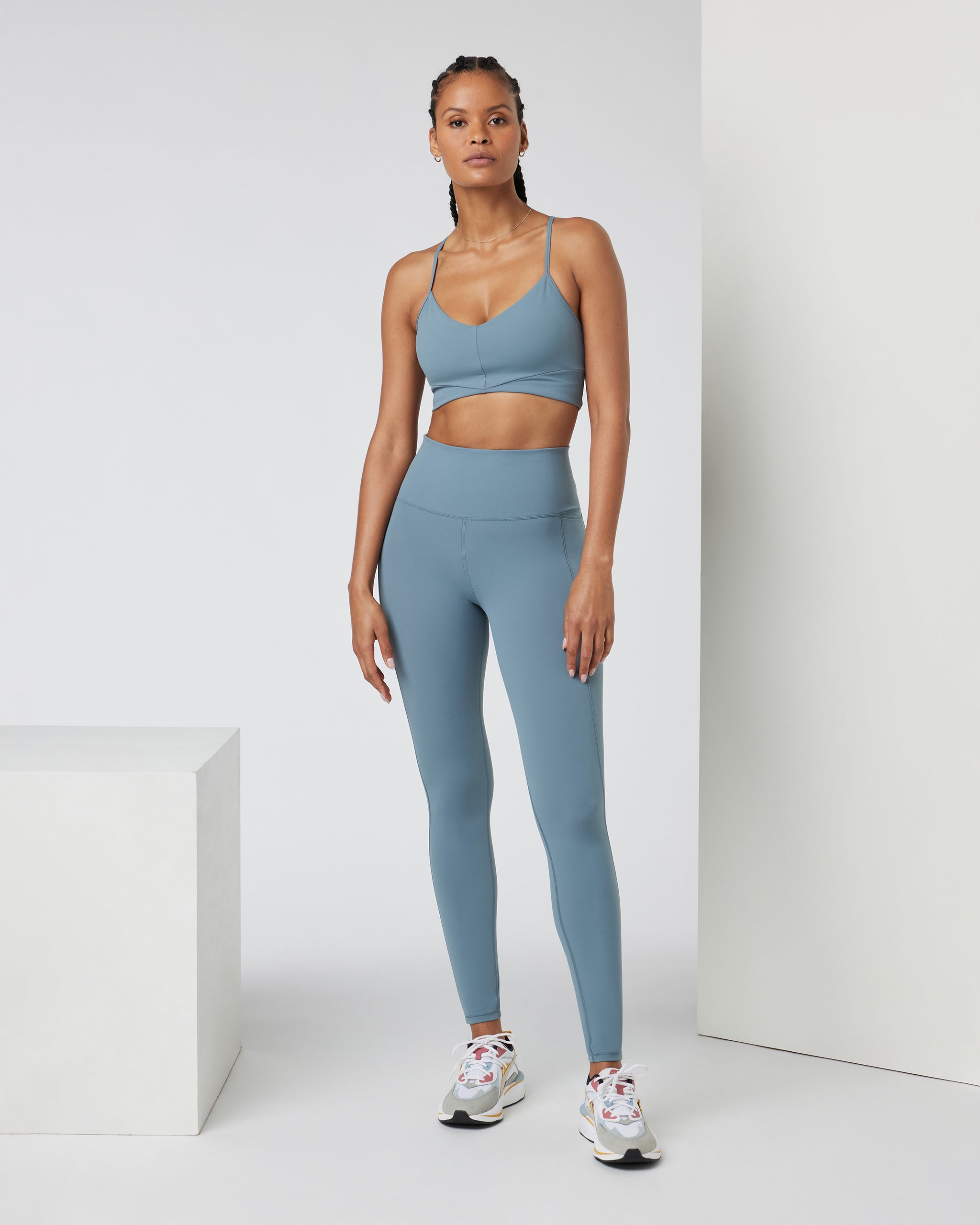 Studio Pocket Legging-Long | Smoke Blue - Image 2