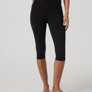 Vuori AllTheFeels™ Shirred Crop | Black
