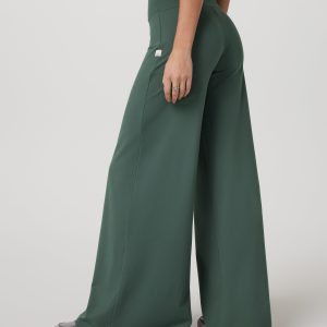 Halo Easy Wideleg Pant - Long | Agate Green