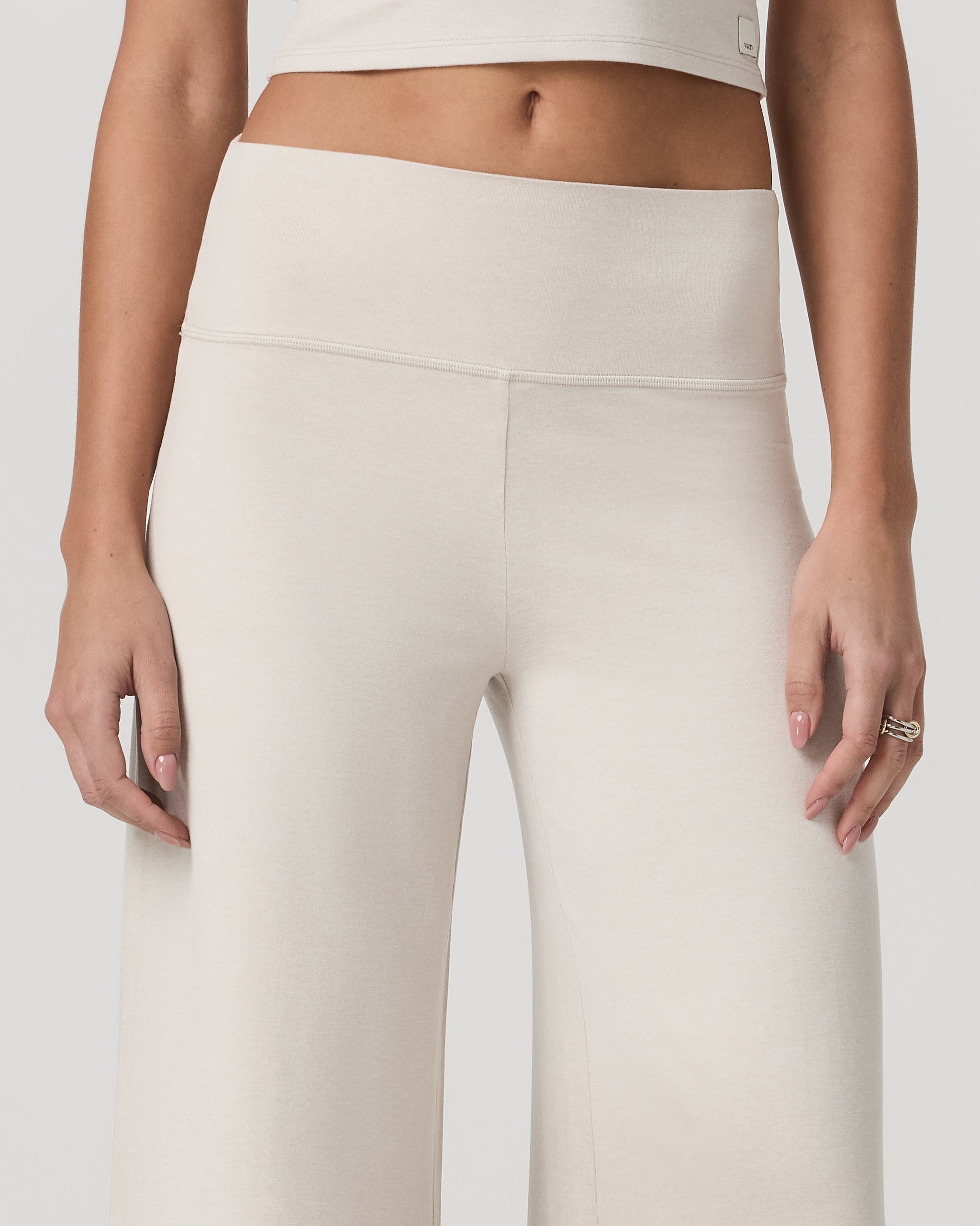 Halo Easy Wideleg Pant | Ecru Heather - Image 4