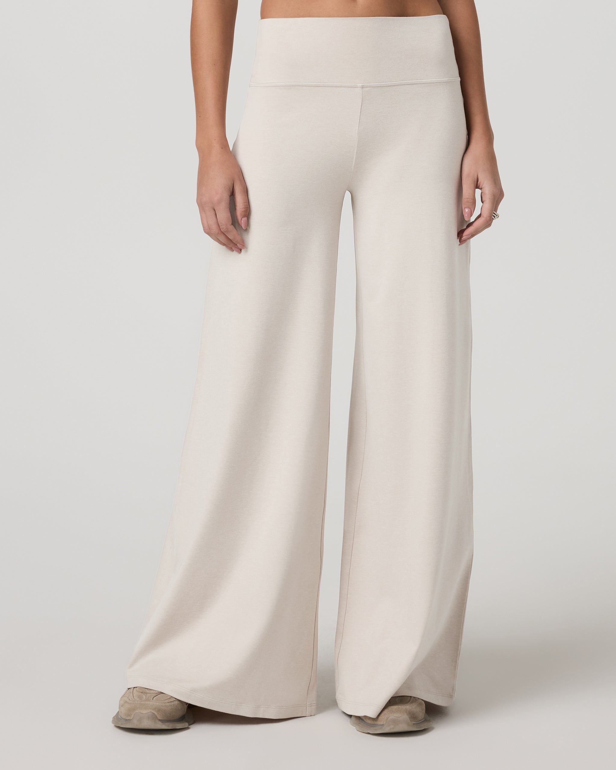 Halo Easy Wideleg Pant | Ecru Heather