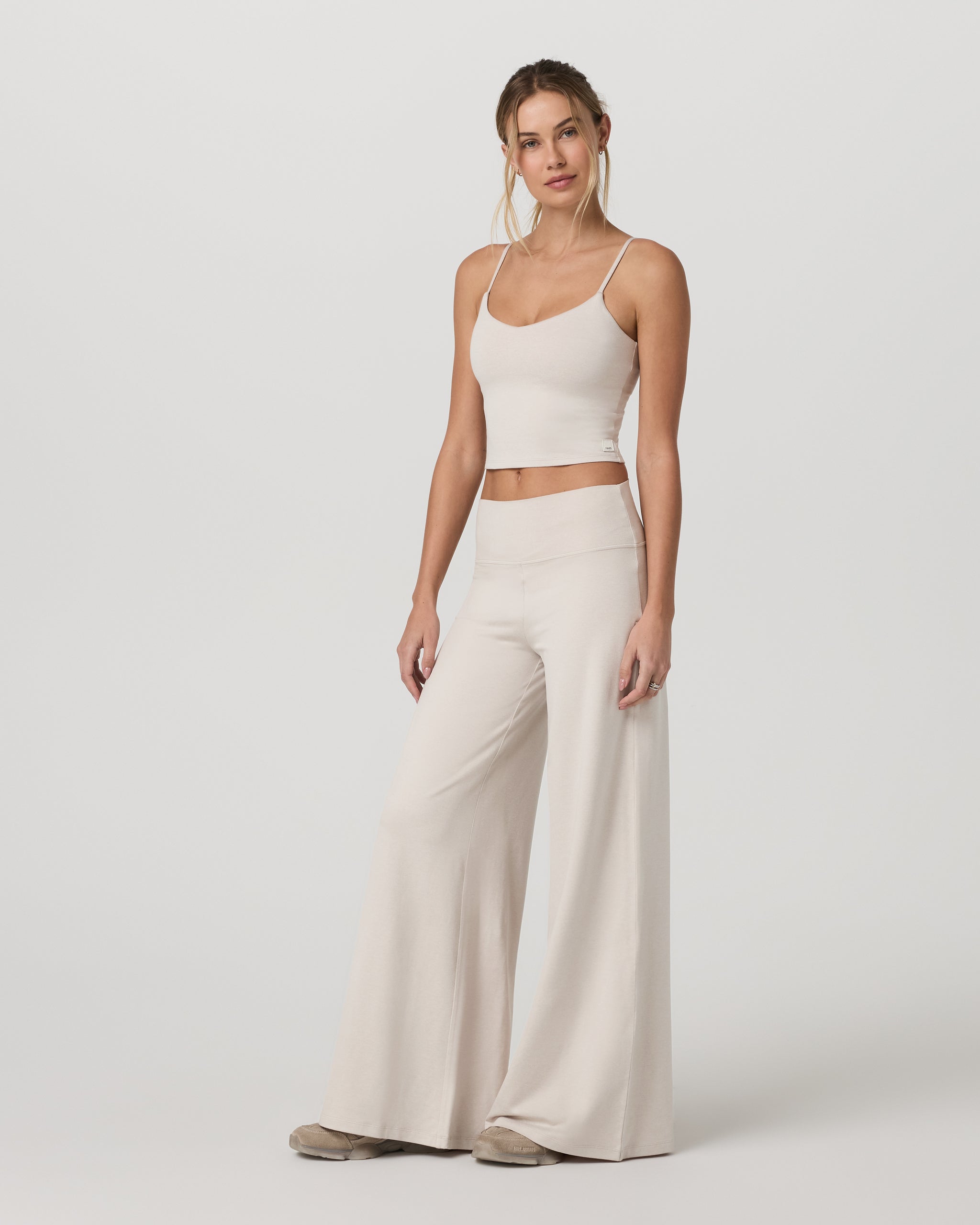 Halo Easy Wideleg Pant | Ecru Heather - Image 2