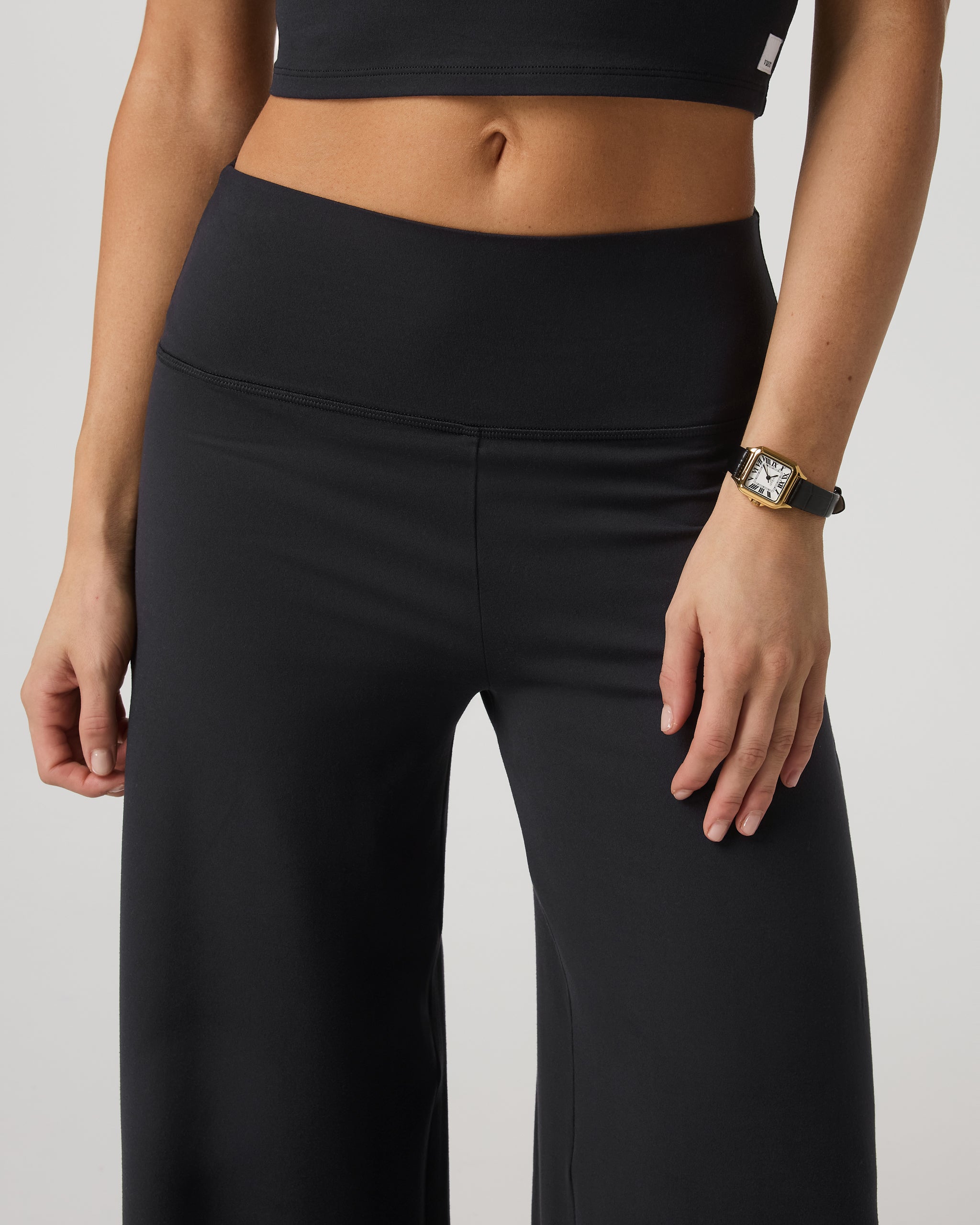 Halo Easy Wideleg Pant - Short | Solid Black - Image 2