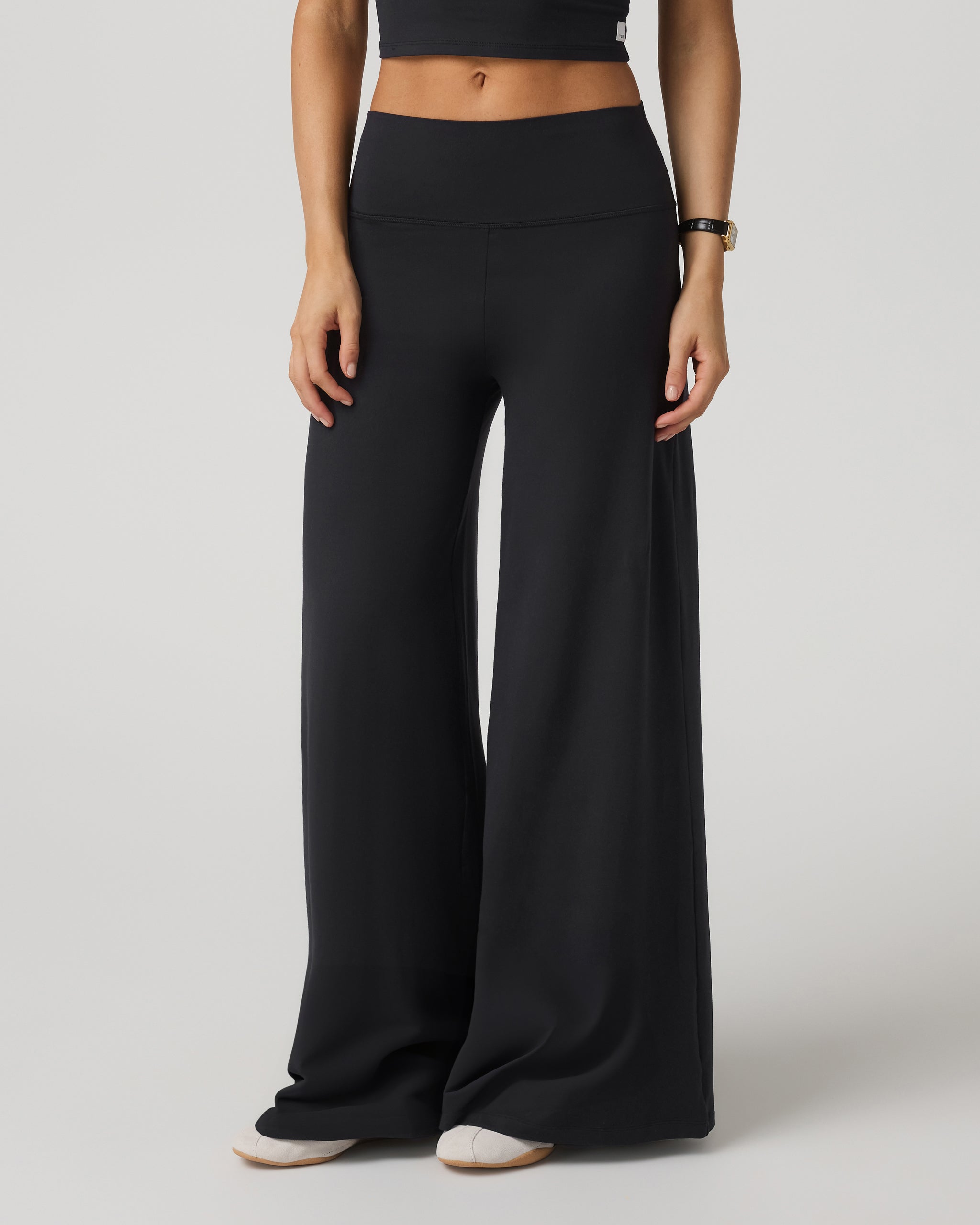Halo Easy Wideleg Pant - Long | Solid Black - Image 2