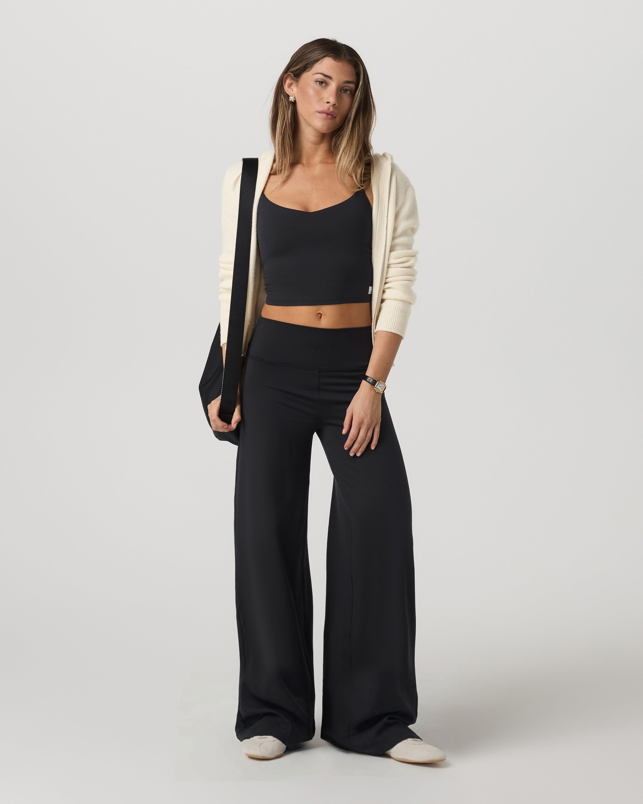 Halo Easy Wideleg Pant | Solid Black - Image 4