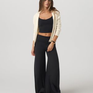 Halo Easy Wideleg Pant | Solid Black