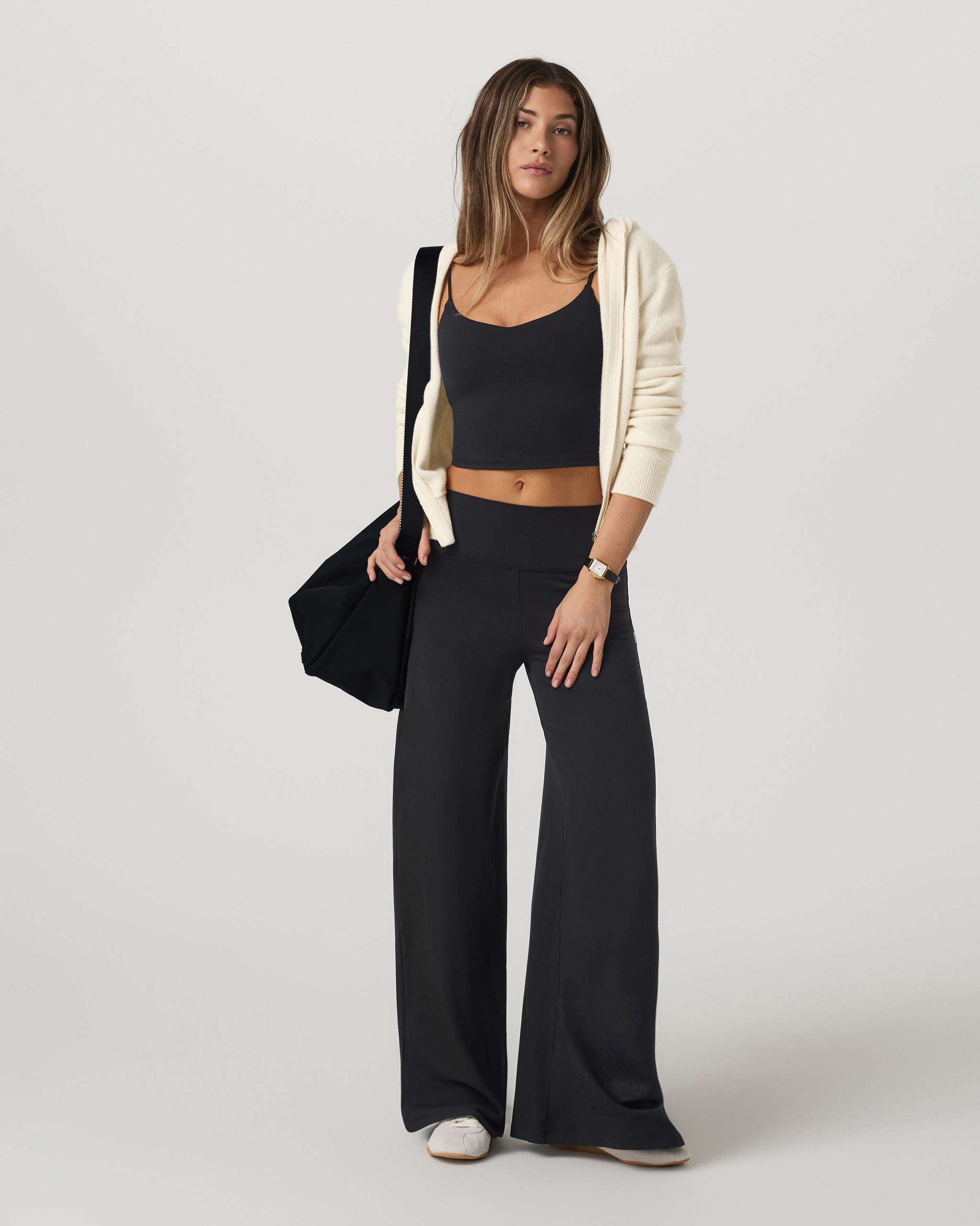 Halo Easy Wideleg Pant - Long | Solid Black - Image 4