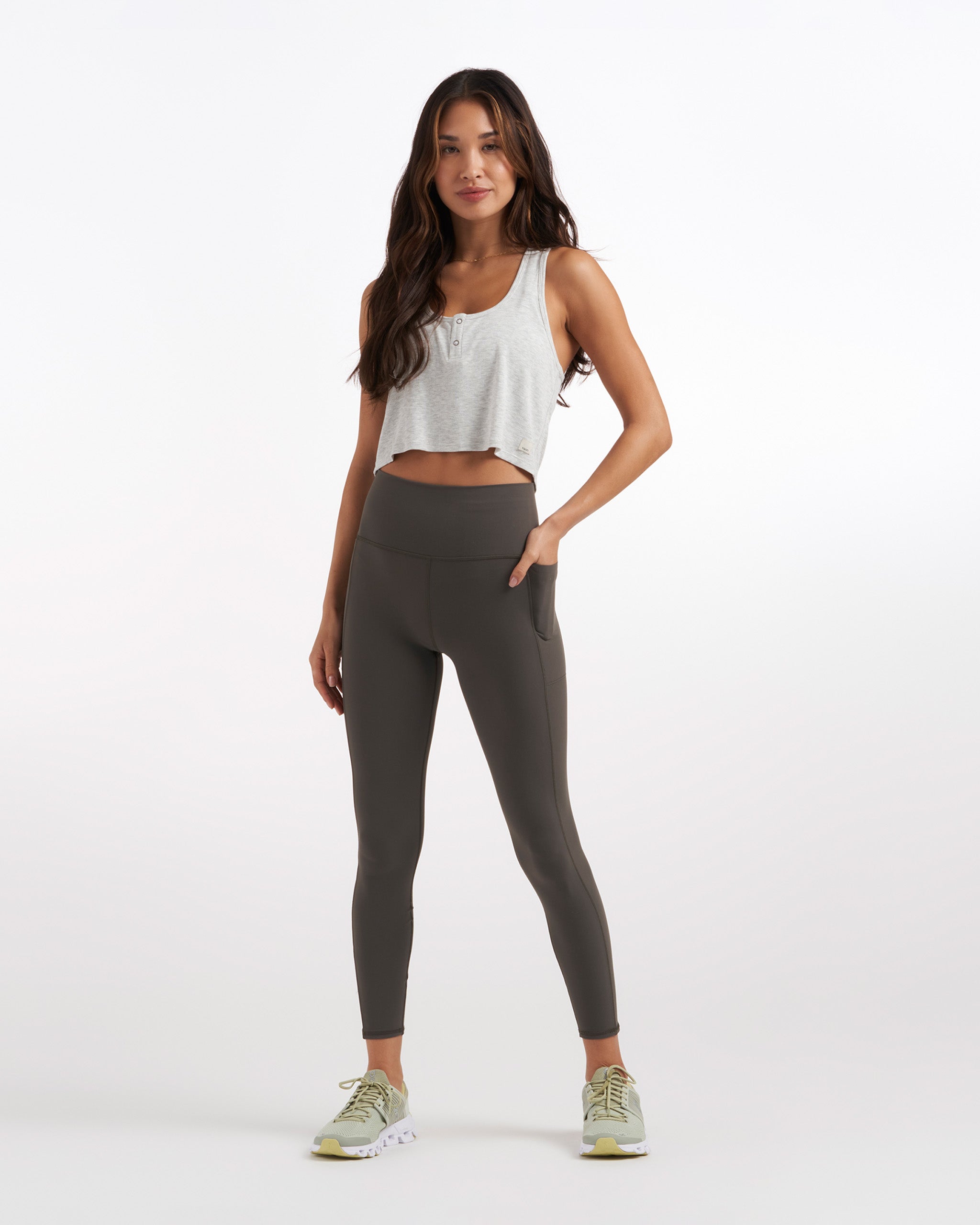 Cove Crop Tank | Light Heather Grey - Image 5