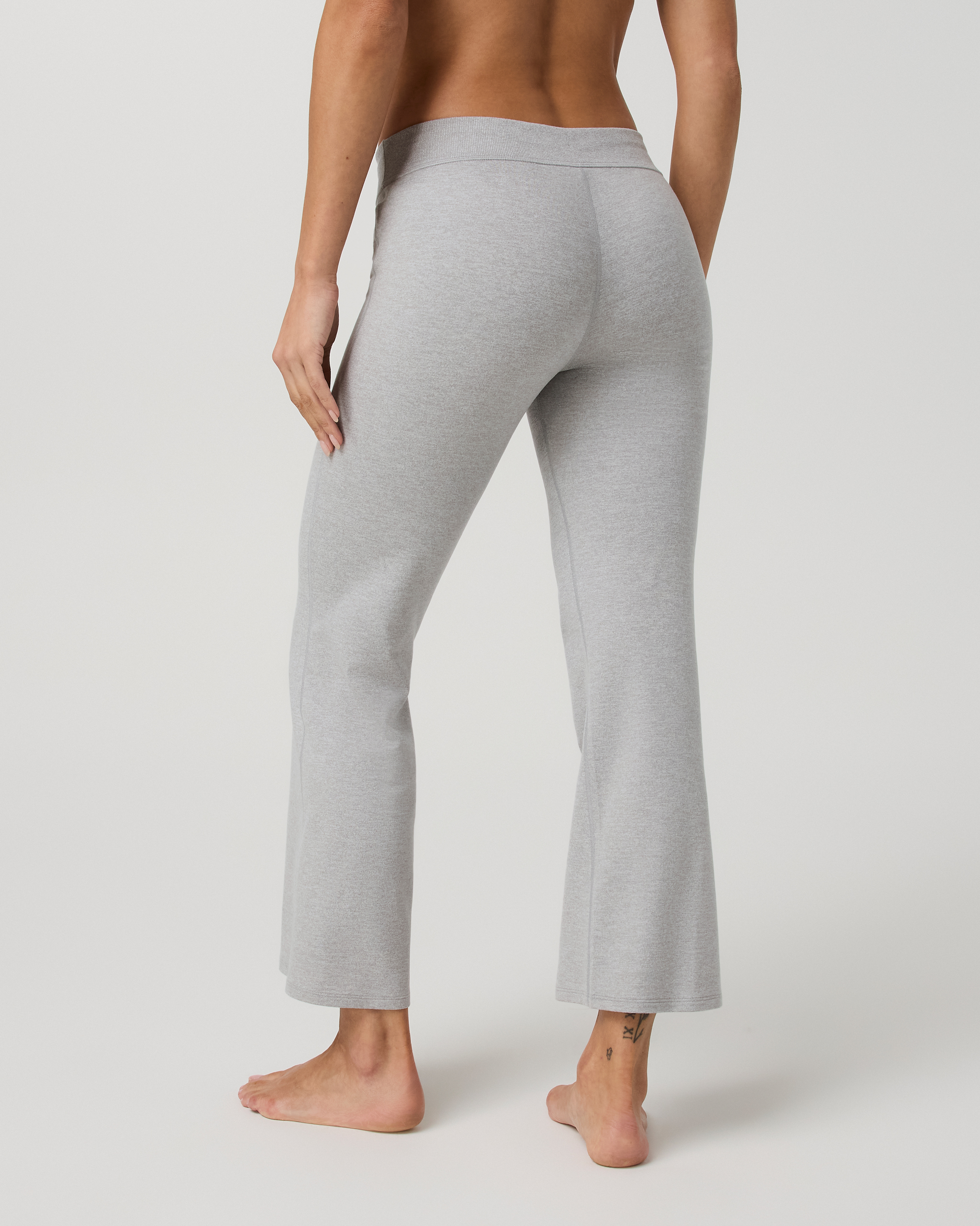 Halo Slim Flare Ankle Pant | Pale Grey Heather - Image 3