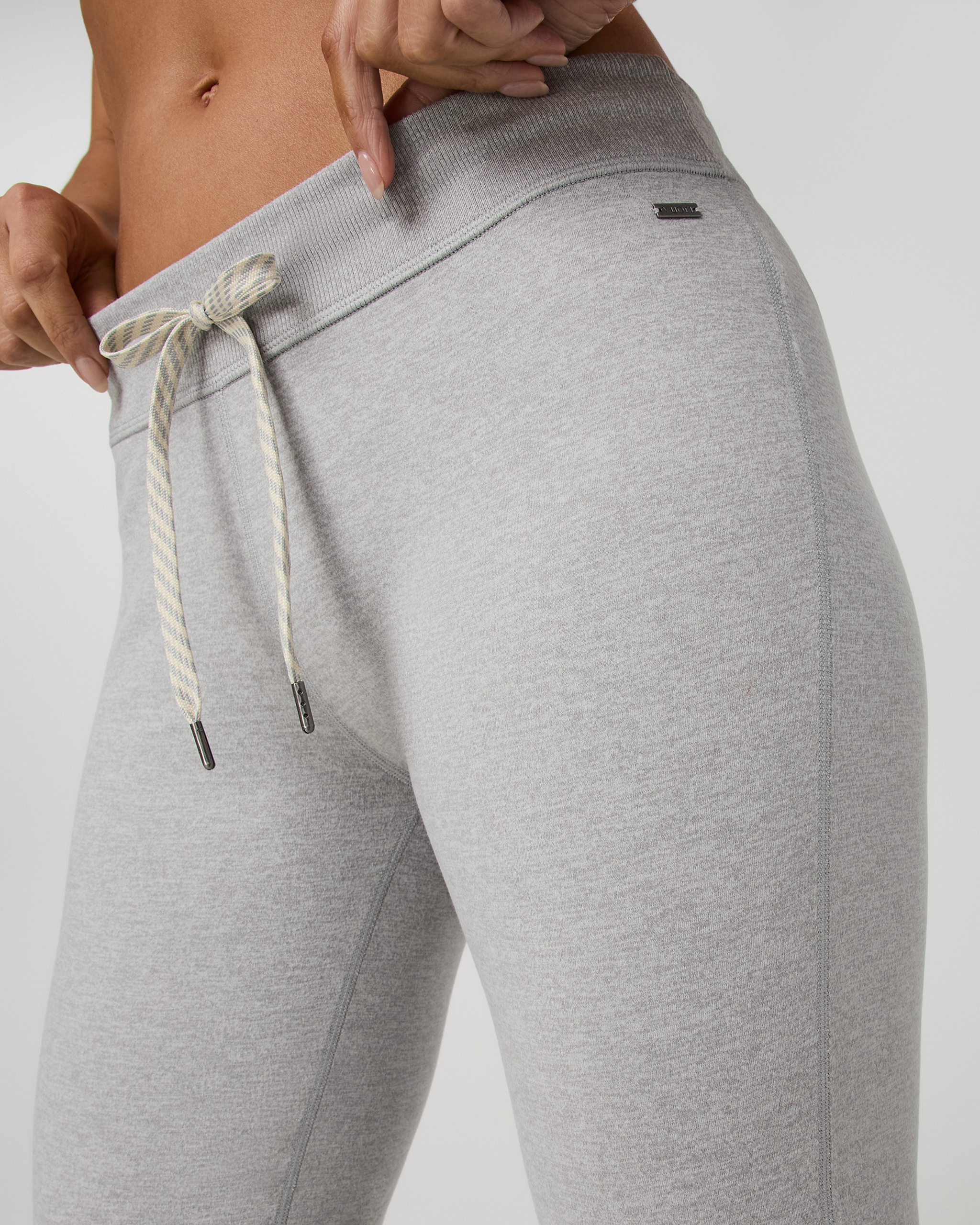 Halo Slim Flare Ankle Pant | Pale Grey Heather - Image 2