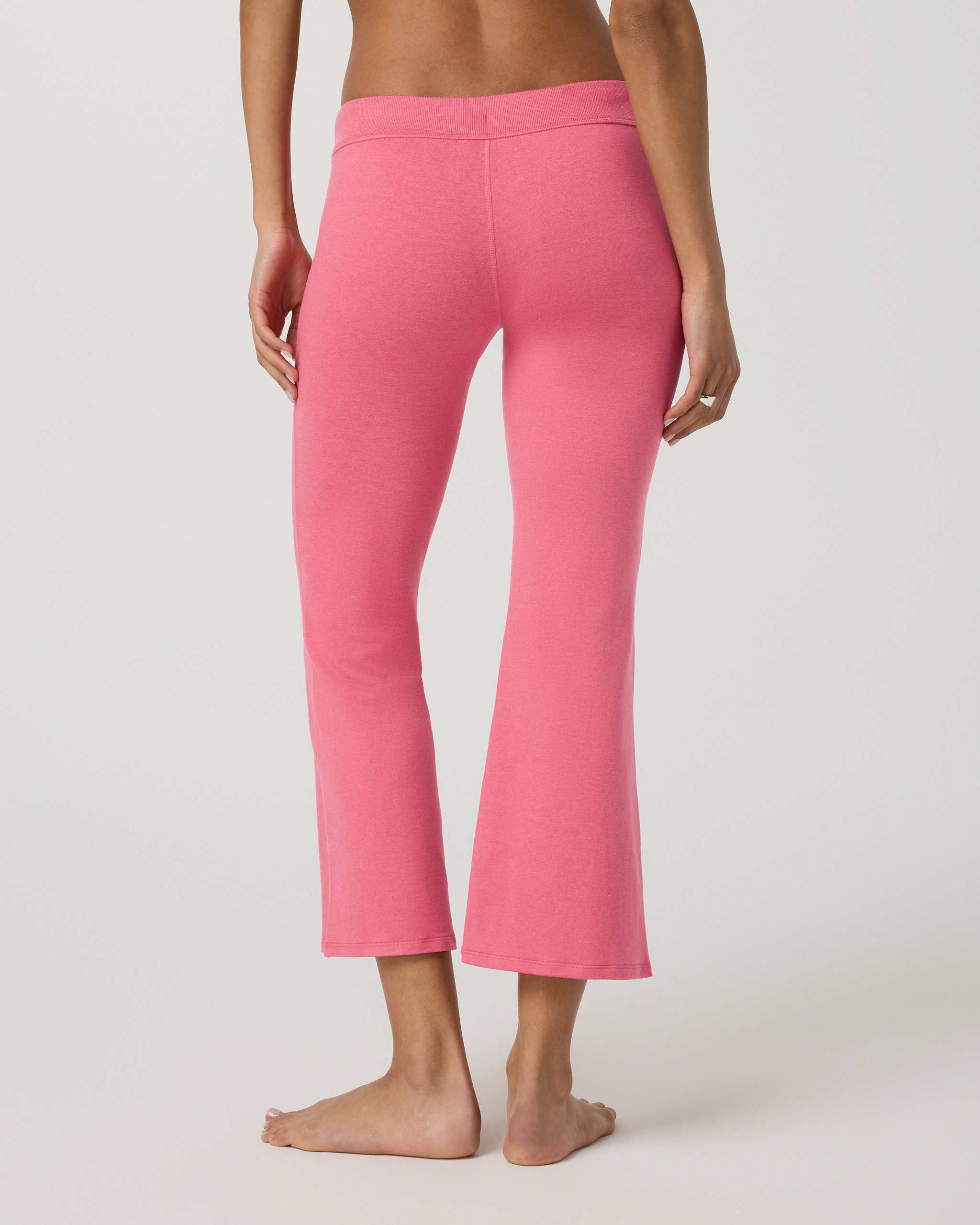 Halo Slim Flare Ankle Pant | Sunset Pink Heather - Image 3