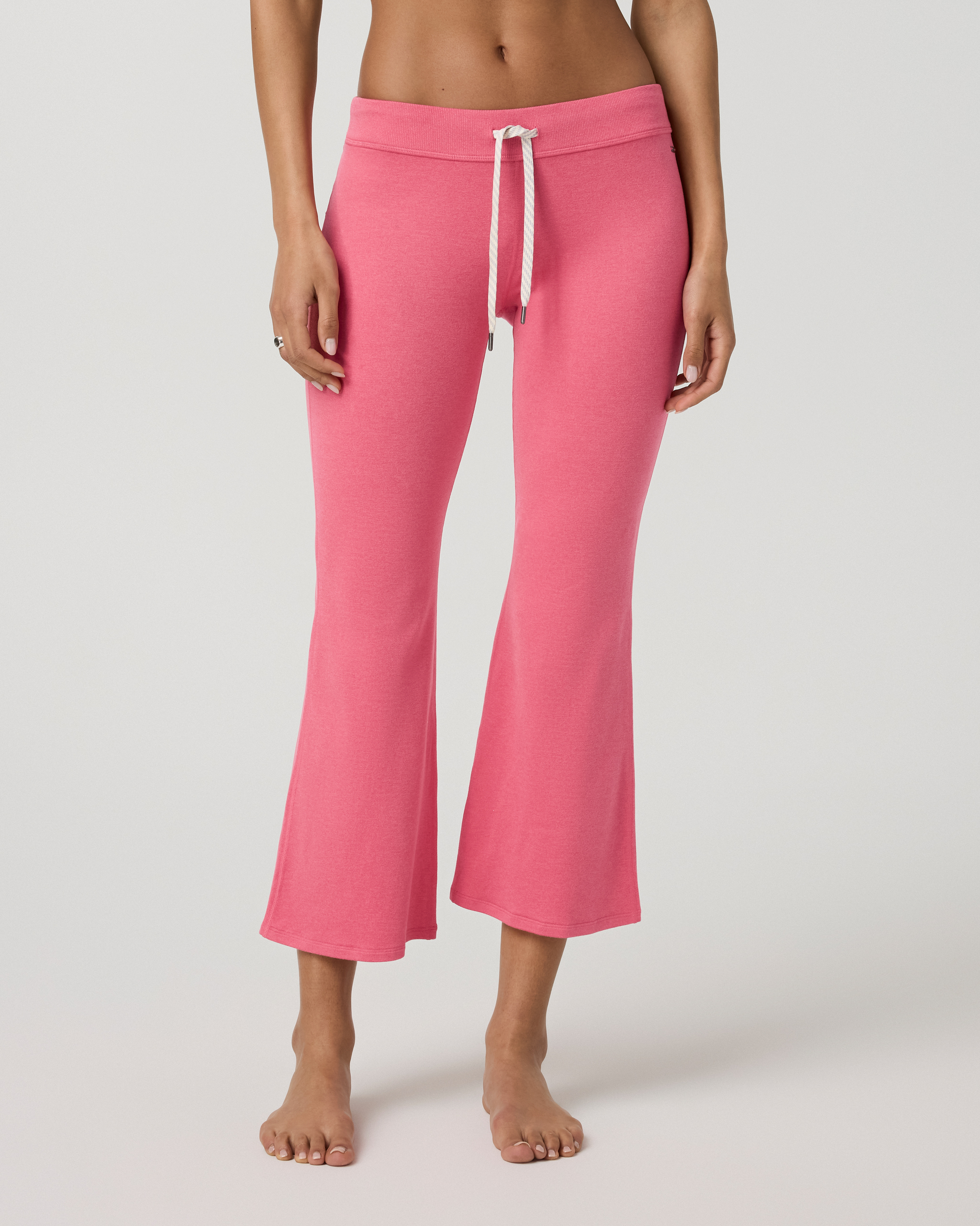 Halo Slim Flare Ankle Pant | Sunset Pink Heather - Image 2