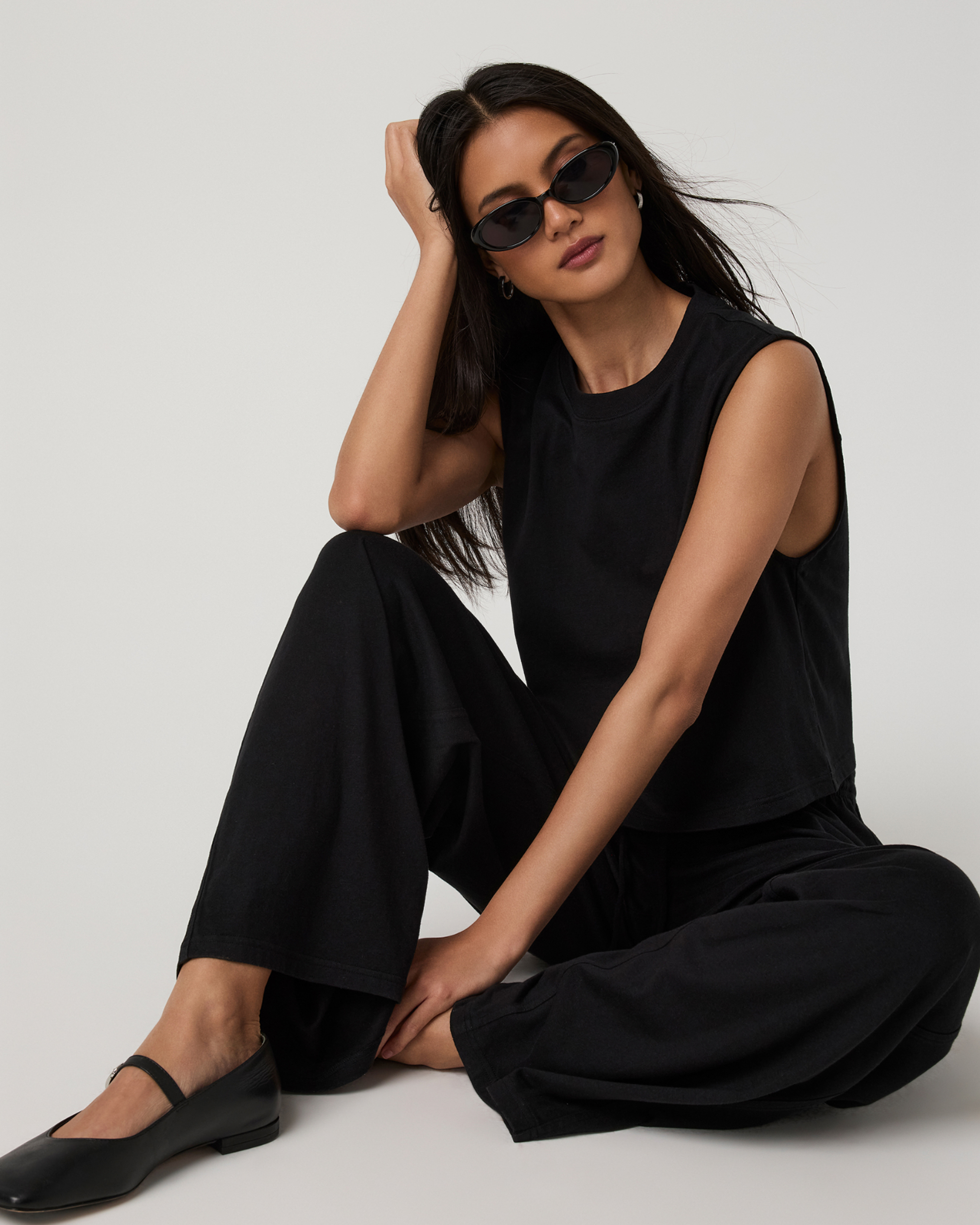 Heavyweight Cotton Easy Pant | Black - Image 4
