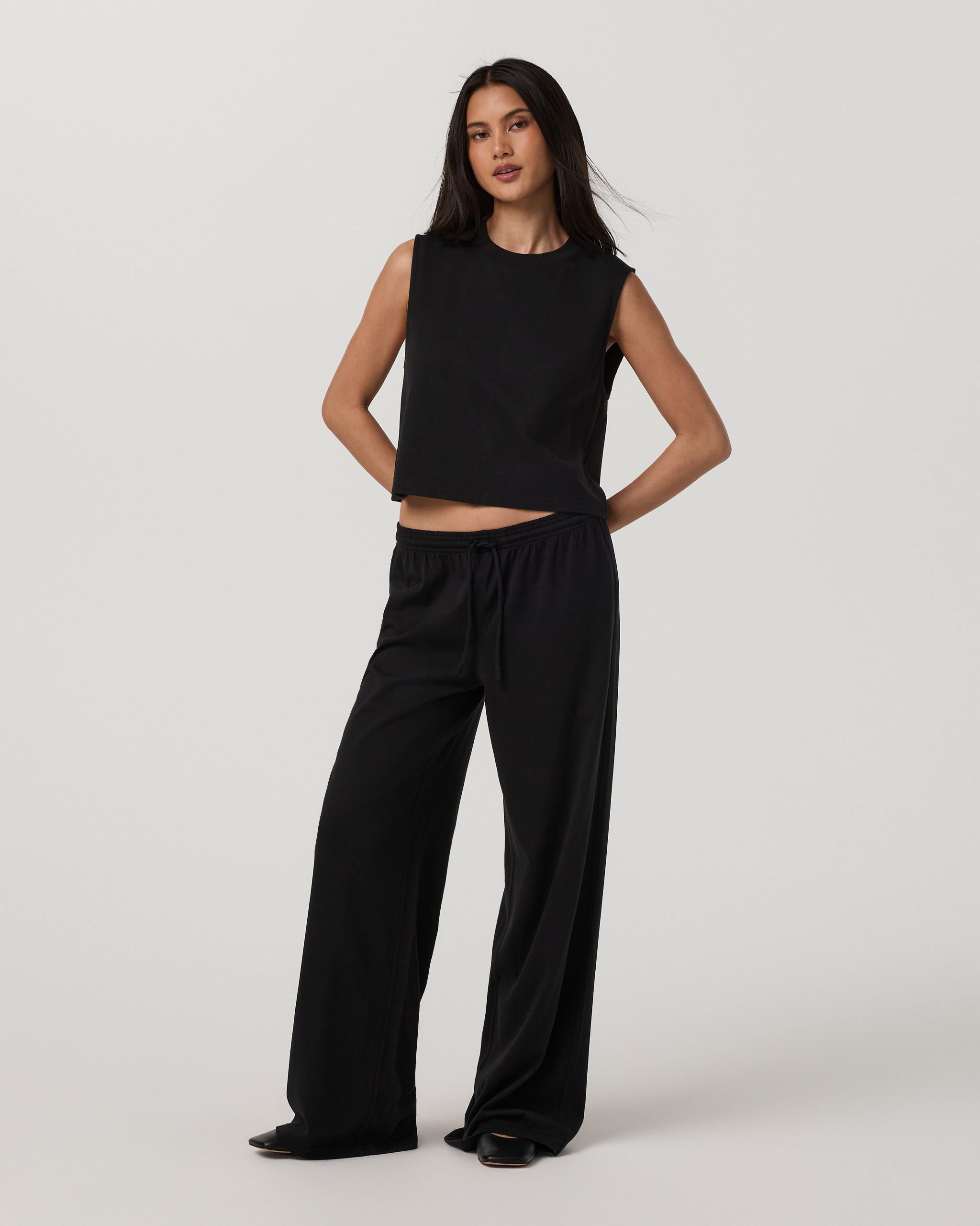 Heavyweight Cotton Easy Pant | Black - Image 2