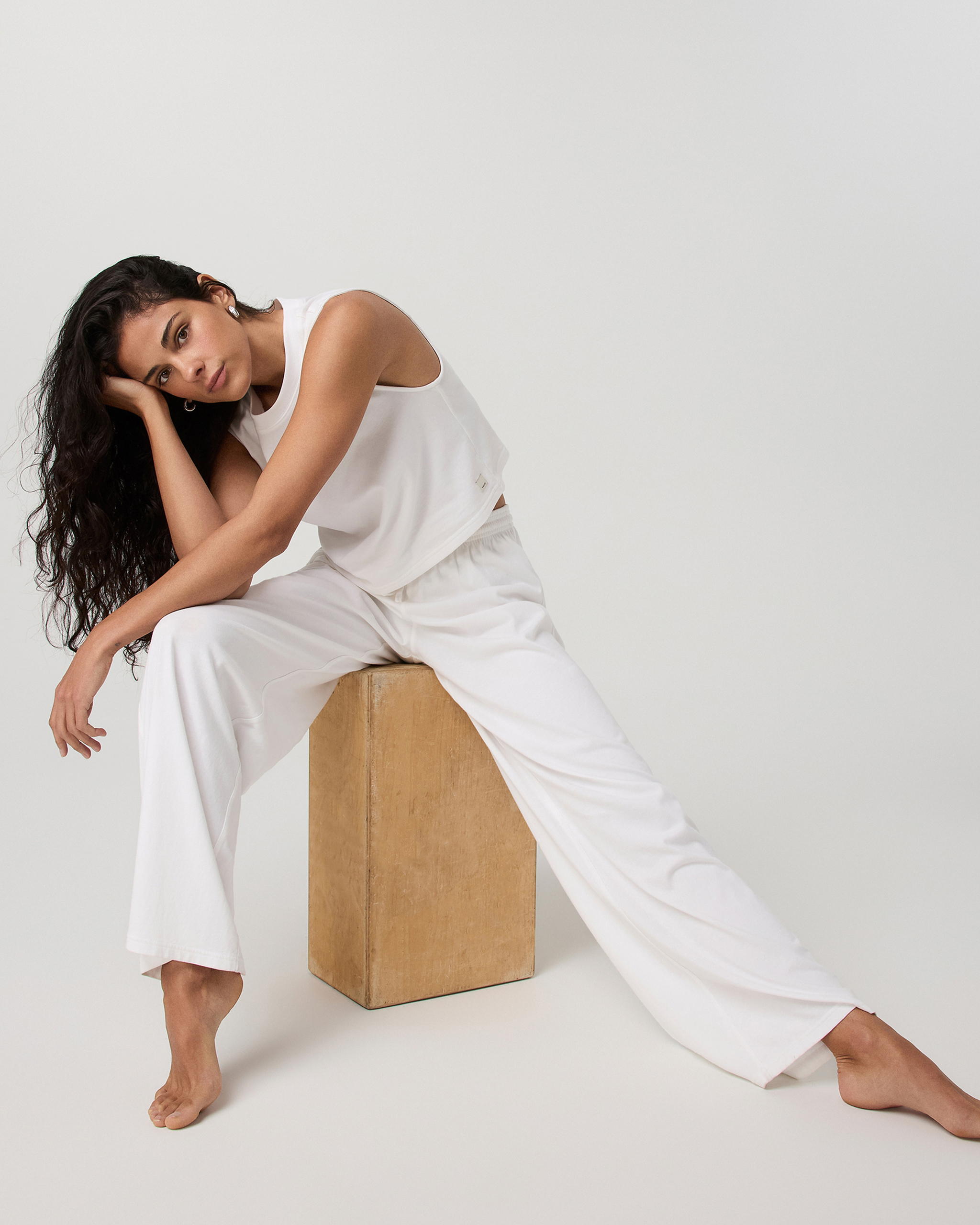 Heavyweight Cotton Easy Pant | White - Image 4