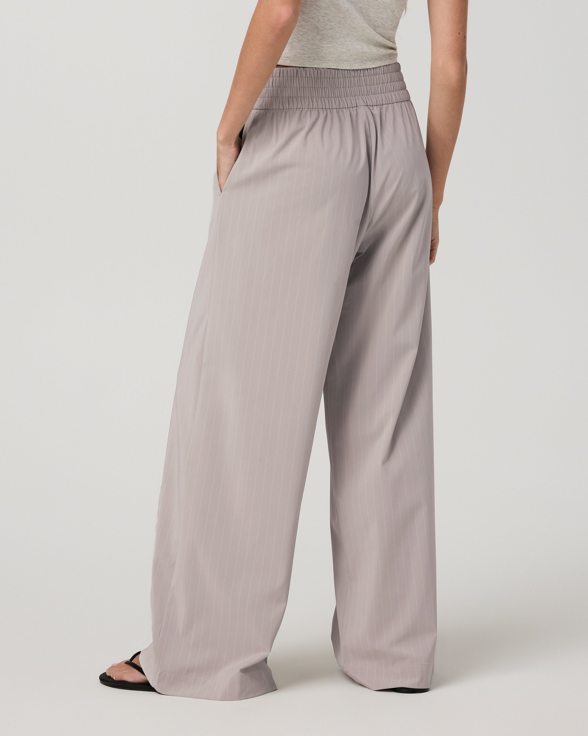Villa Pinstripe Wideleg | Suede Pinstripe - Image 3