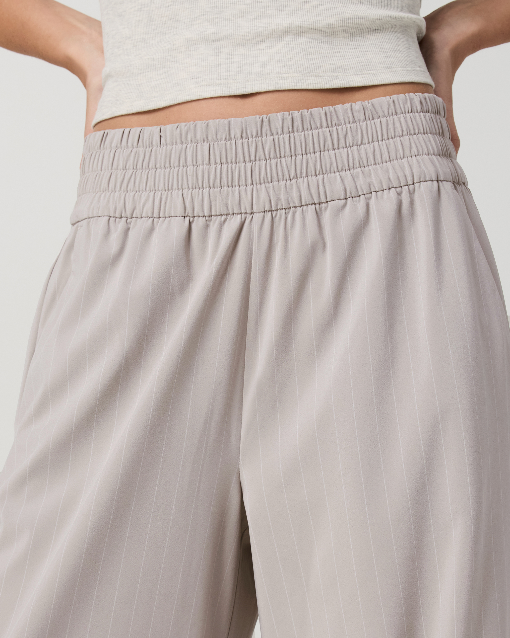 Villa Pinstripe Wideleg | Suede Pinstripe - Image 2