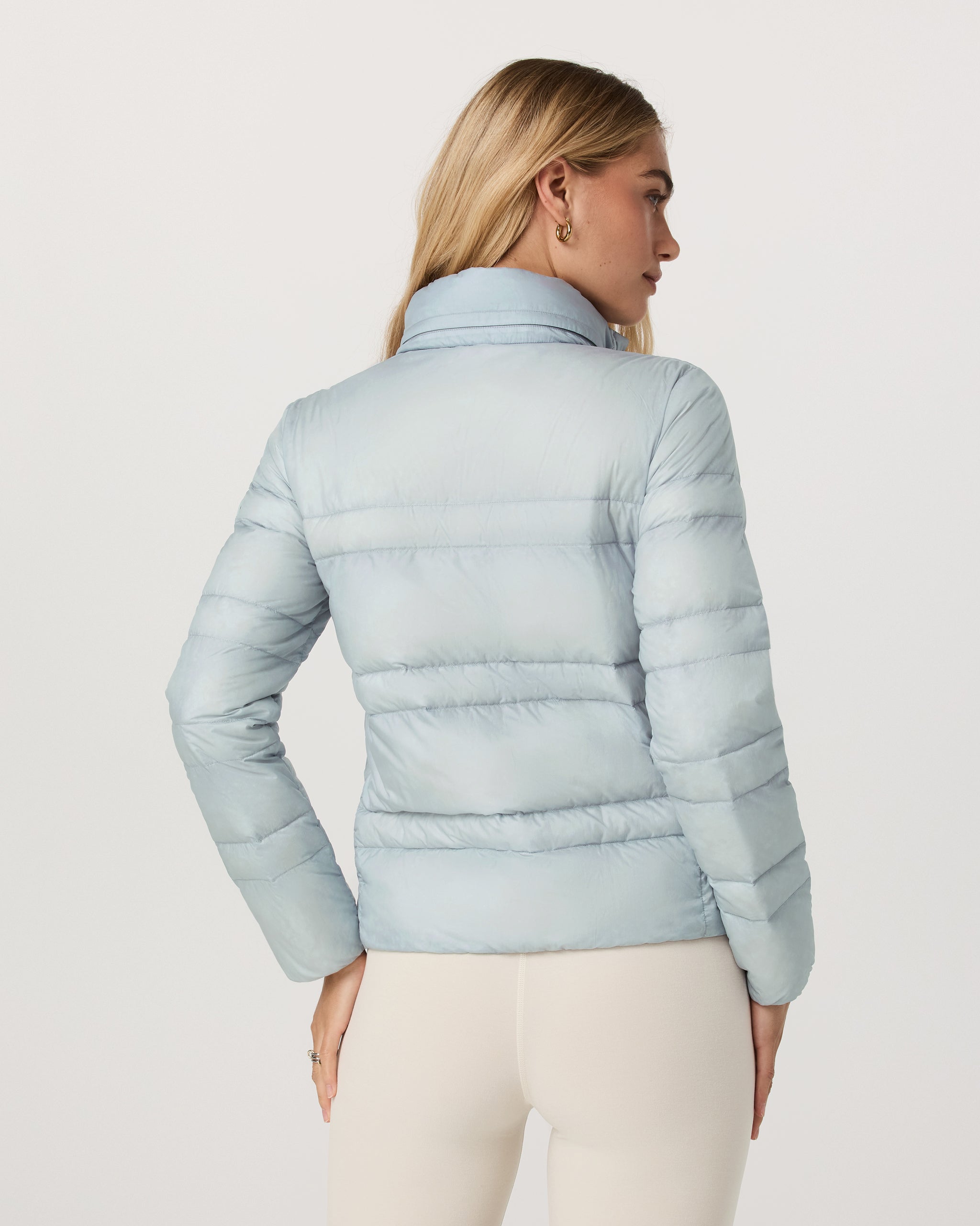 Women's Coordinate Packable Down Jacket | Blue Haze - Image 3