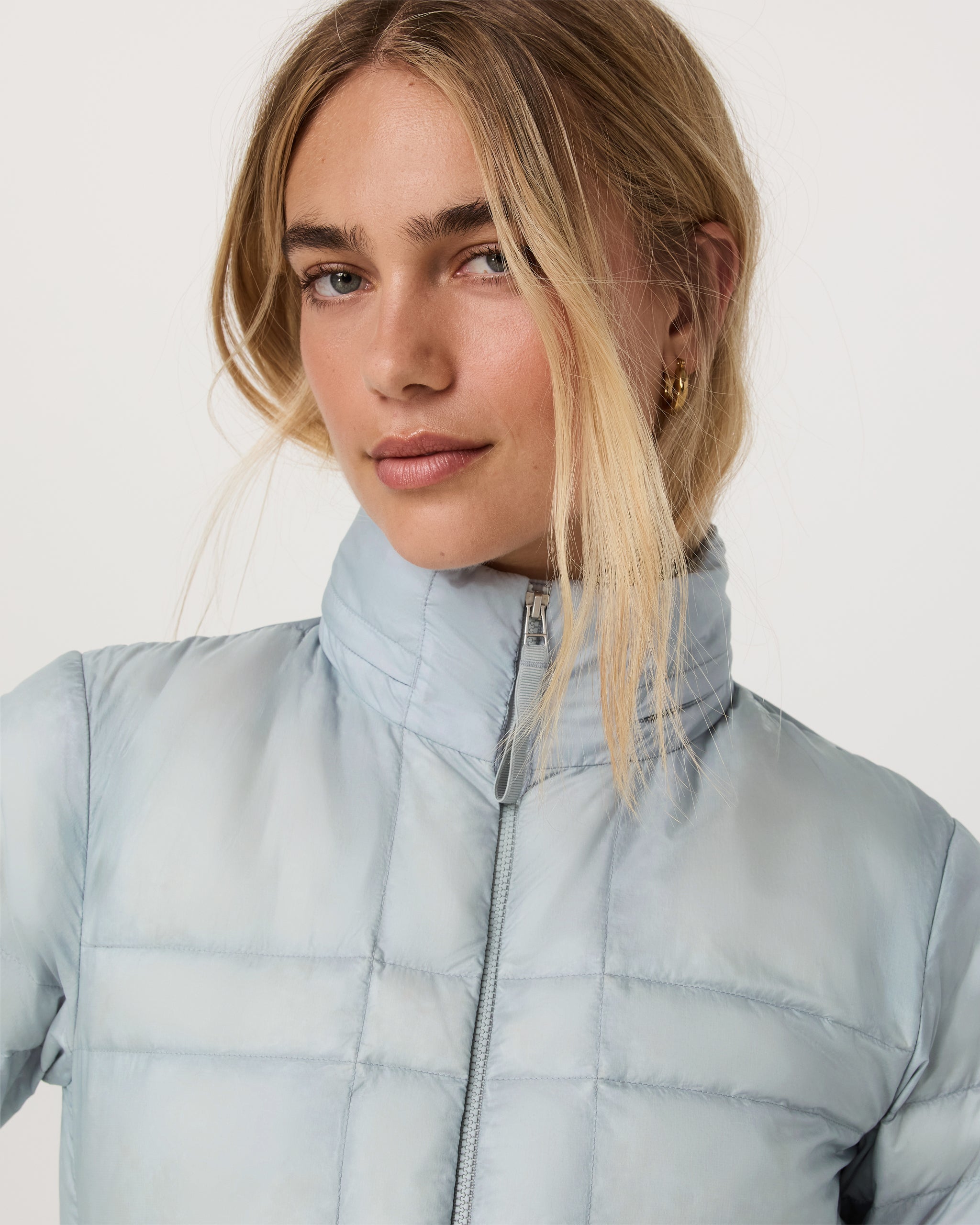 Women's Coordinate Packable Down Jacket | Blue Haze - Image 2