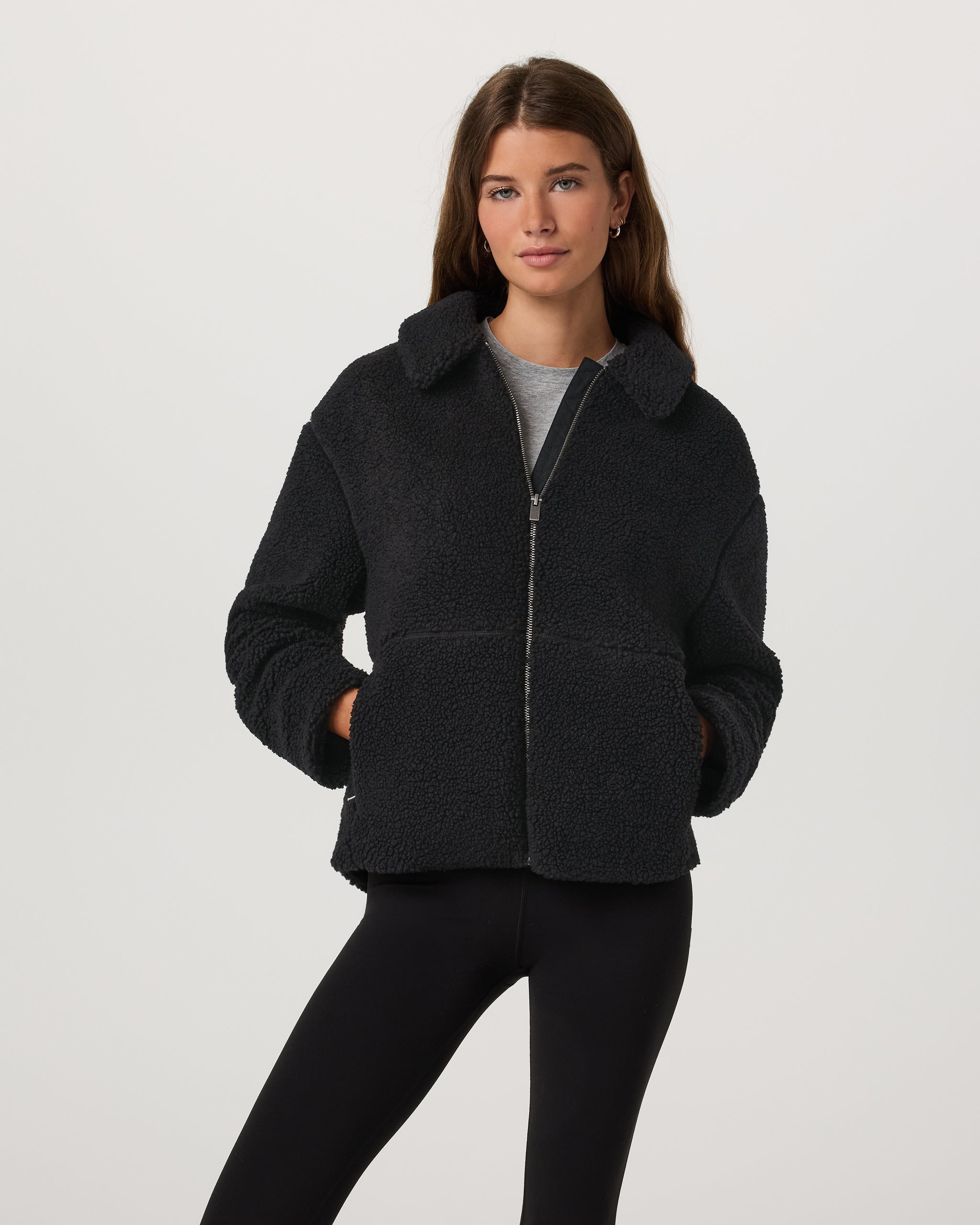 Lou Full Zip Jacket | Black - Image 5
