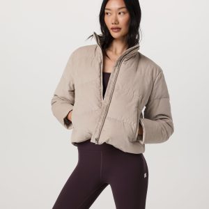 Carmel Corduroy Puffer | Dark Salt
