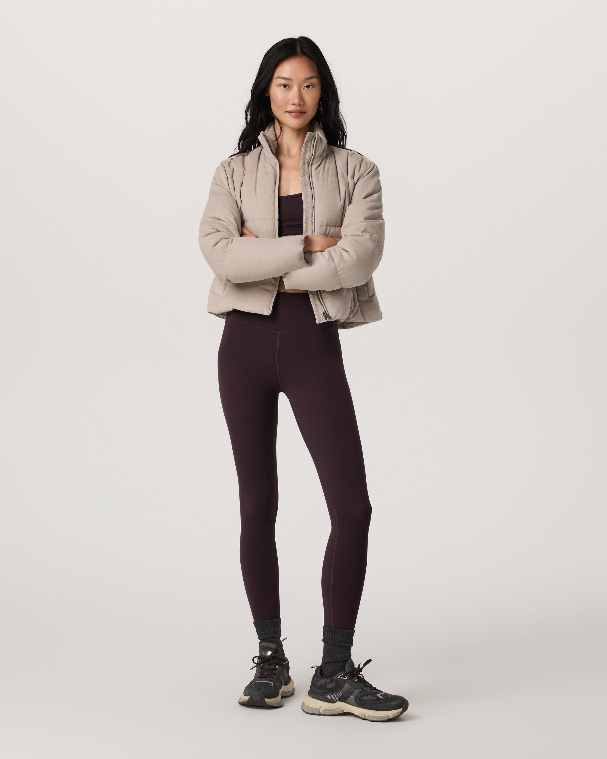 Carmel Corduroy Puffer | Dark Salt - Image 4