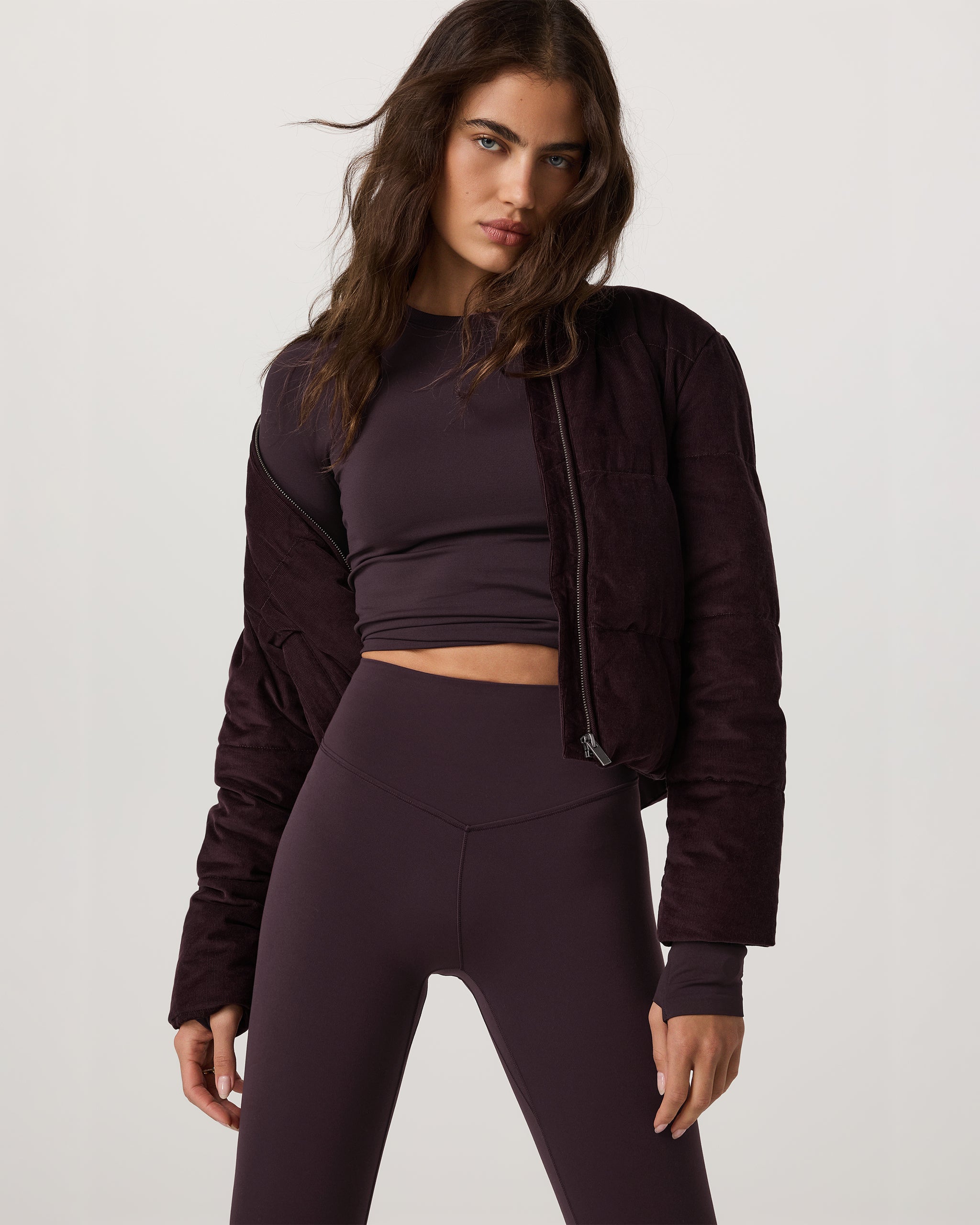 Carmel Corduroy Puffer | Raisin - Image 2
