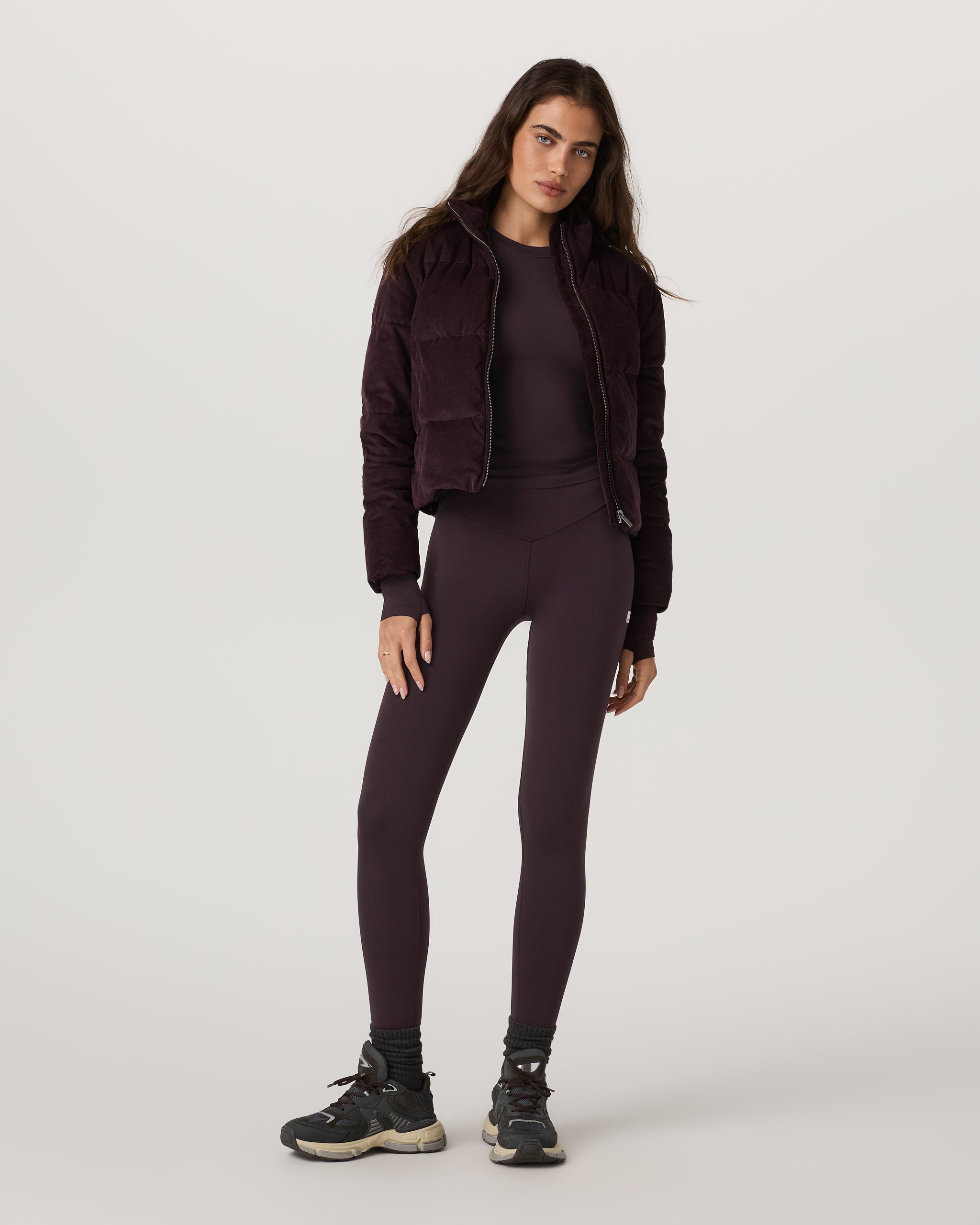 Carmel Corduroy Puffer | Raisin - Image 4