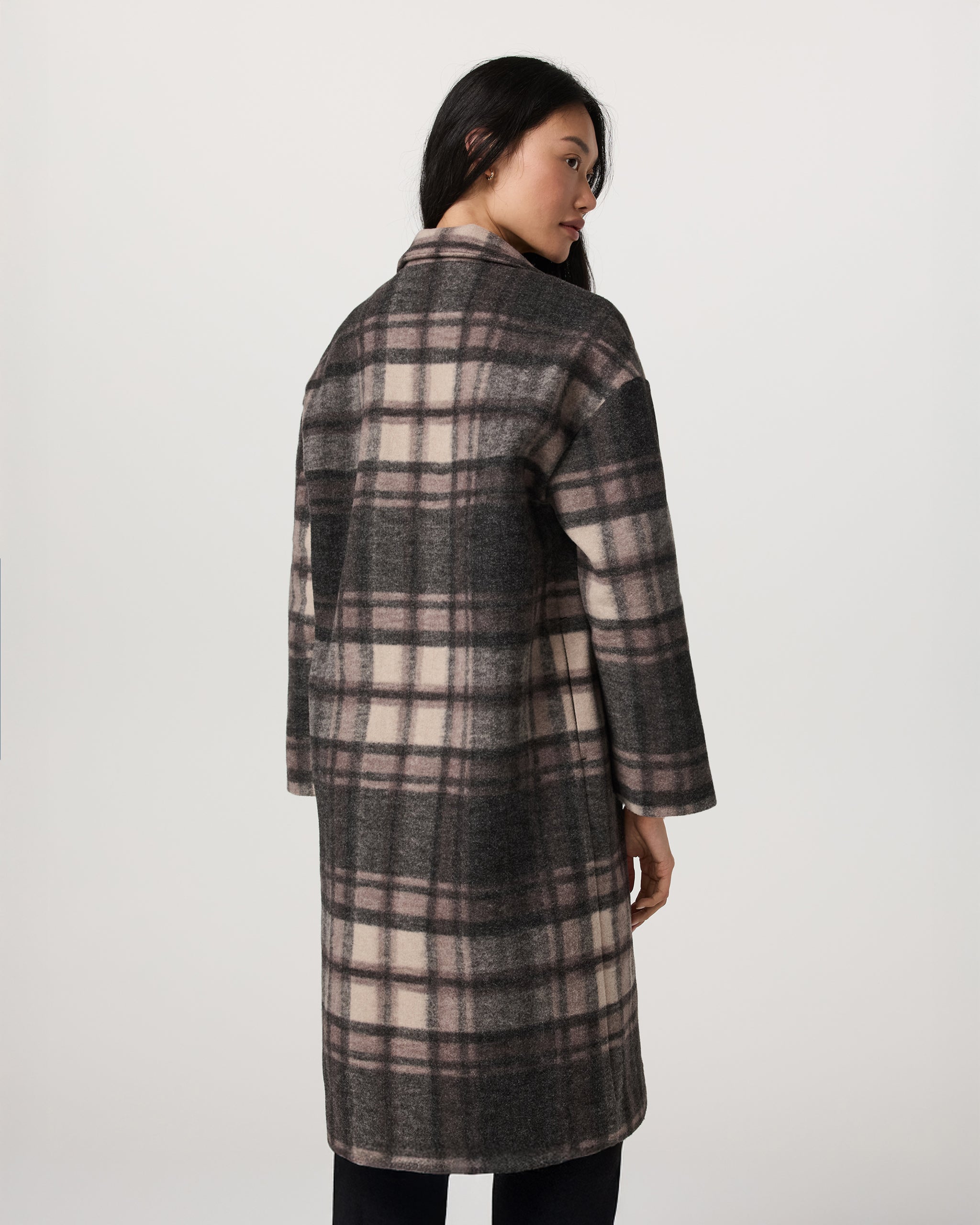 Women's Ballard Trench | Willow Grey Nova Plaid - Image 3