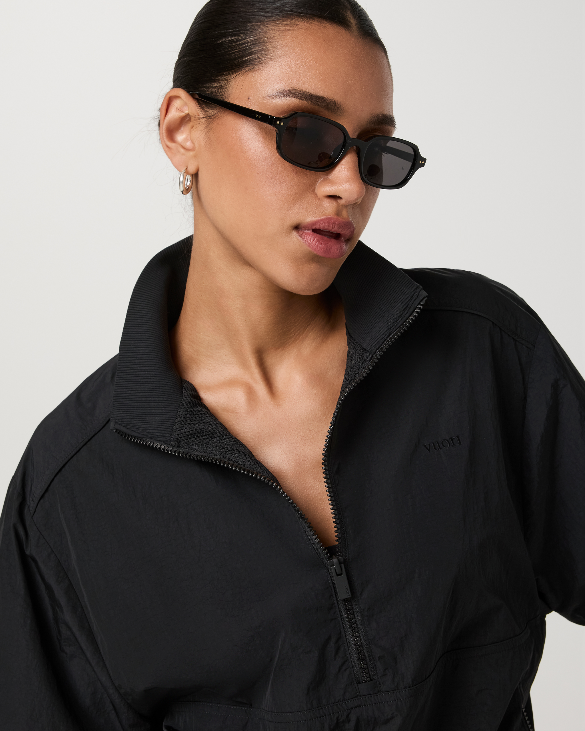 Retrograde Short Sleeve Half Zip Jacket | Black - Image 2