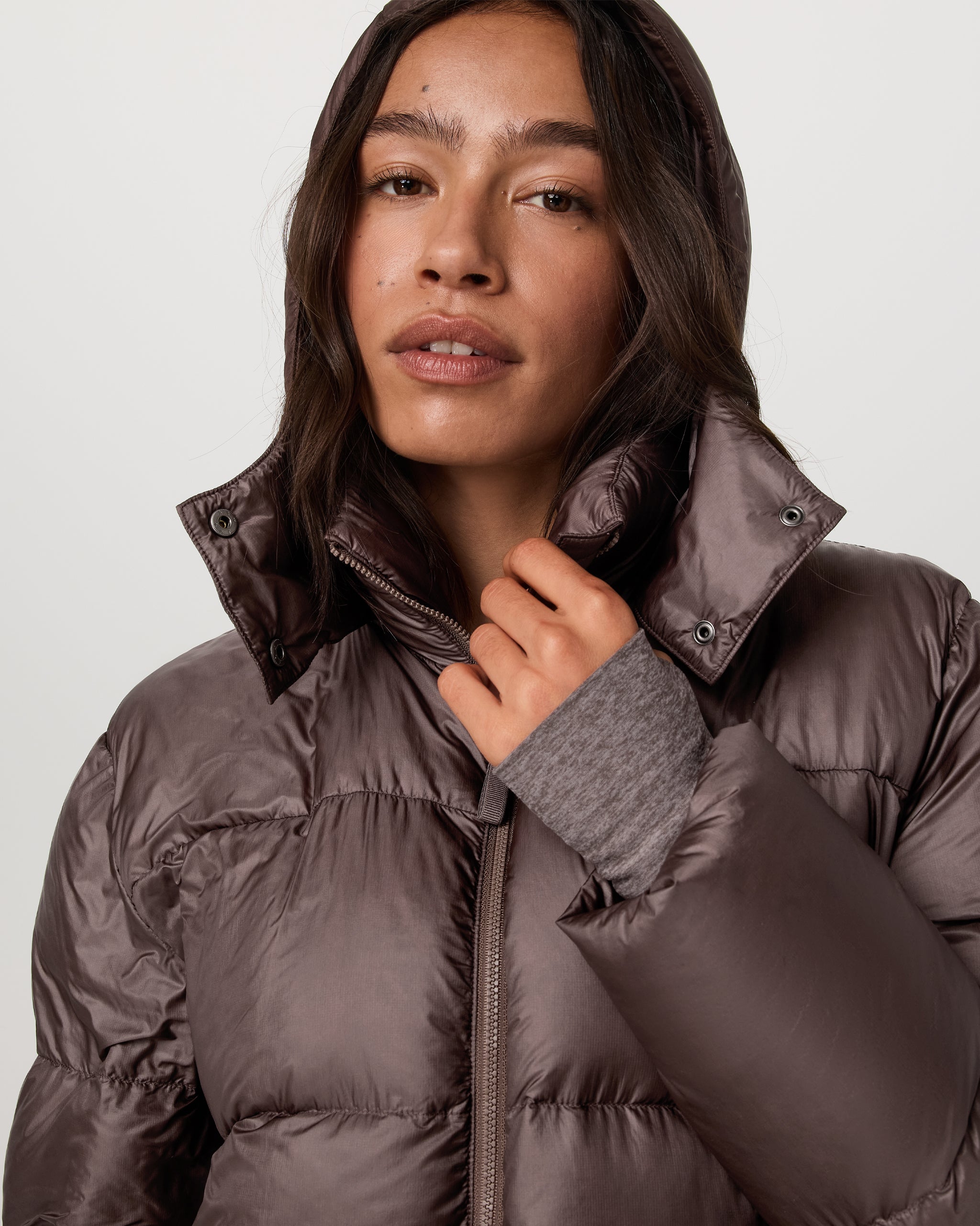 Women's Coordinate Long Down Jacket | Huckleberry - Image 2