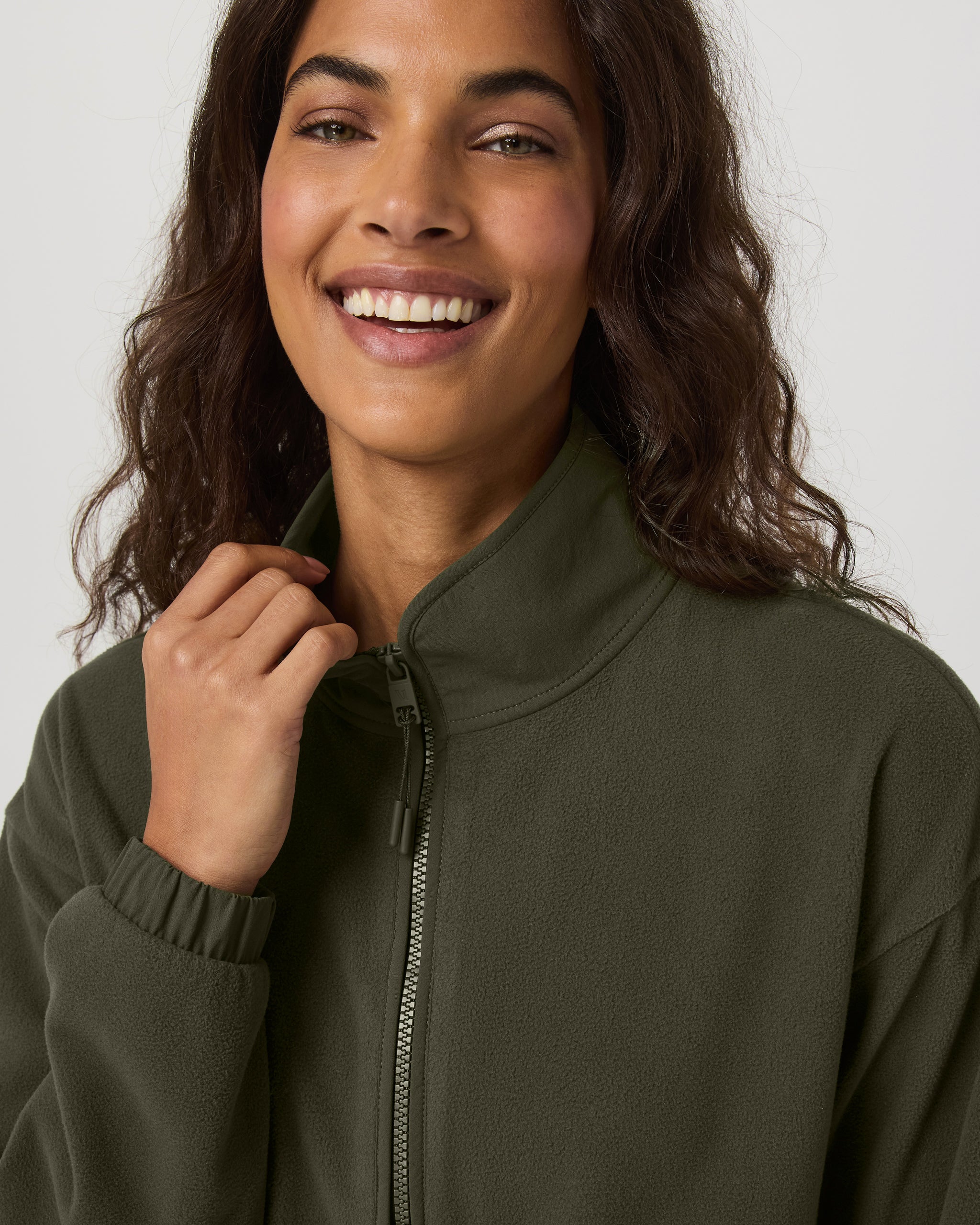 Women's Aspen Half Zip | Olive - Image 2