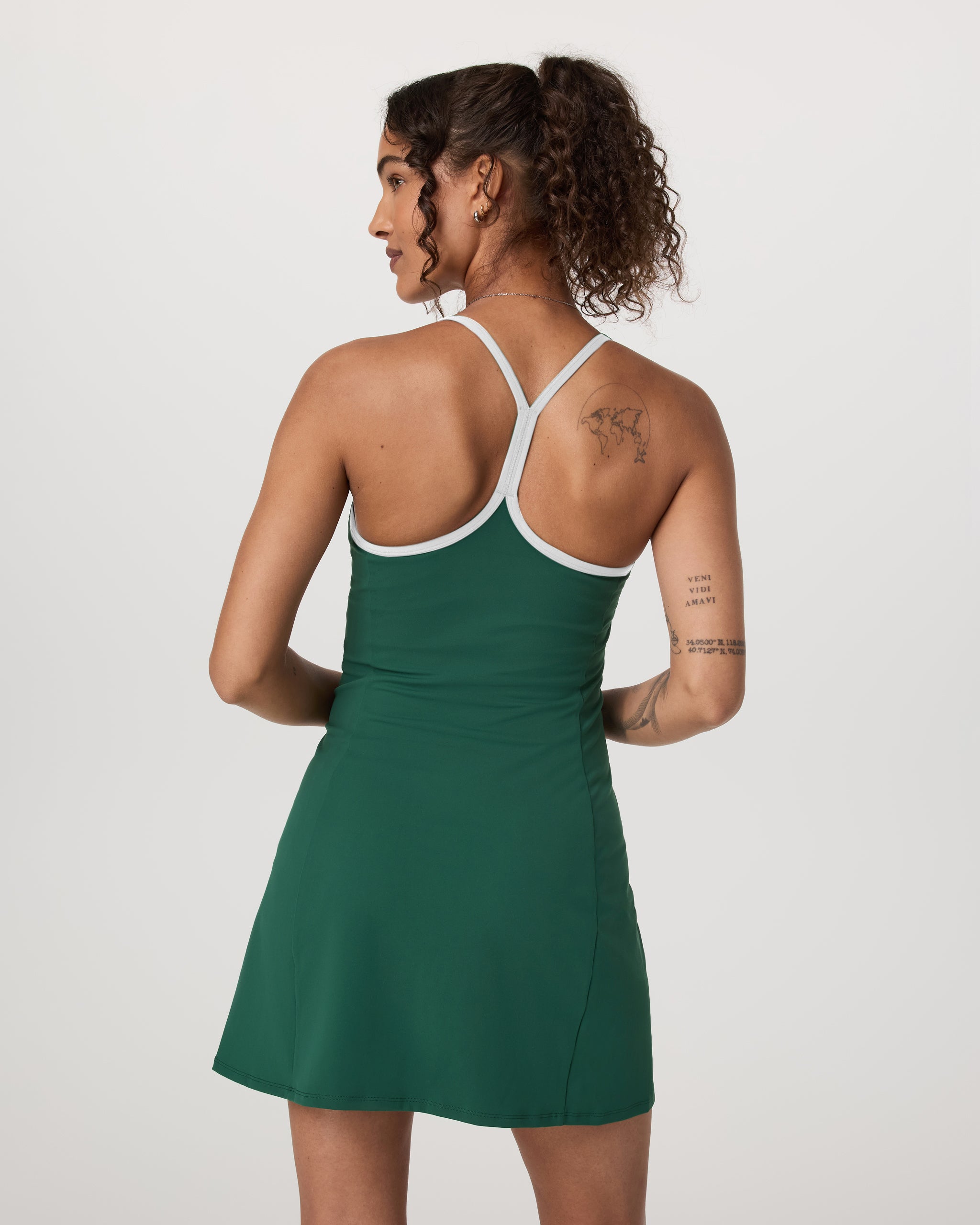 One Shot Tennis Dress | Viridian - Image 3