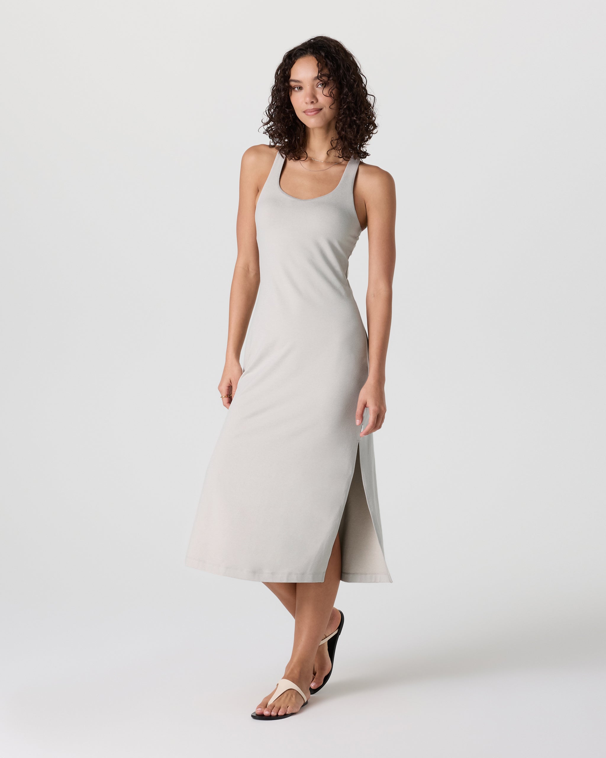 Halo Racerback Dress | Ecru Heather - Image 3