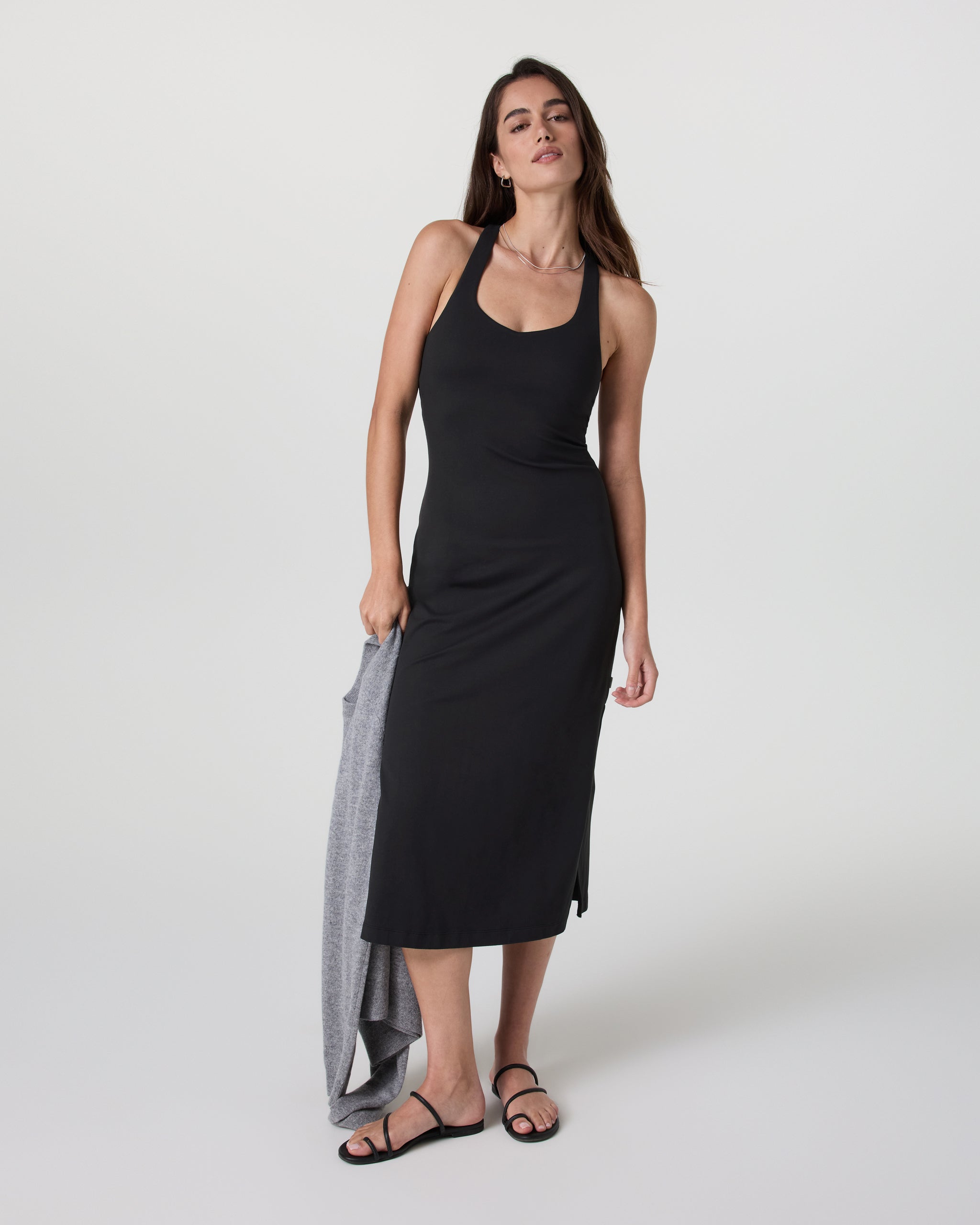 Halo Racerback Dress | Solid Black - Image 4