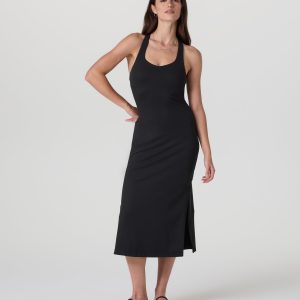 Halo Racerback Dress | Solid Black