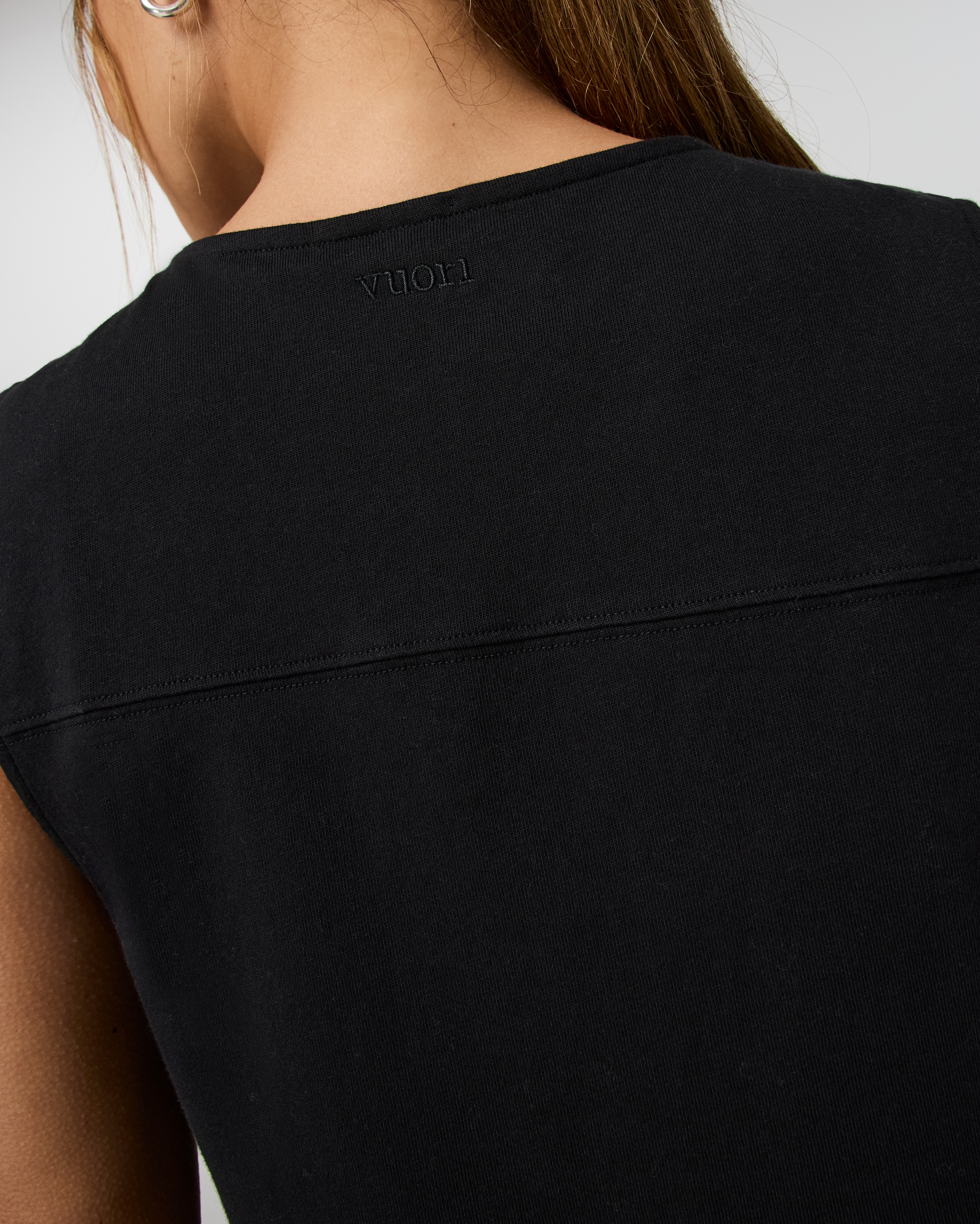 Heavyweight Cotton Easy Dress | Black - Image 5