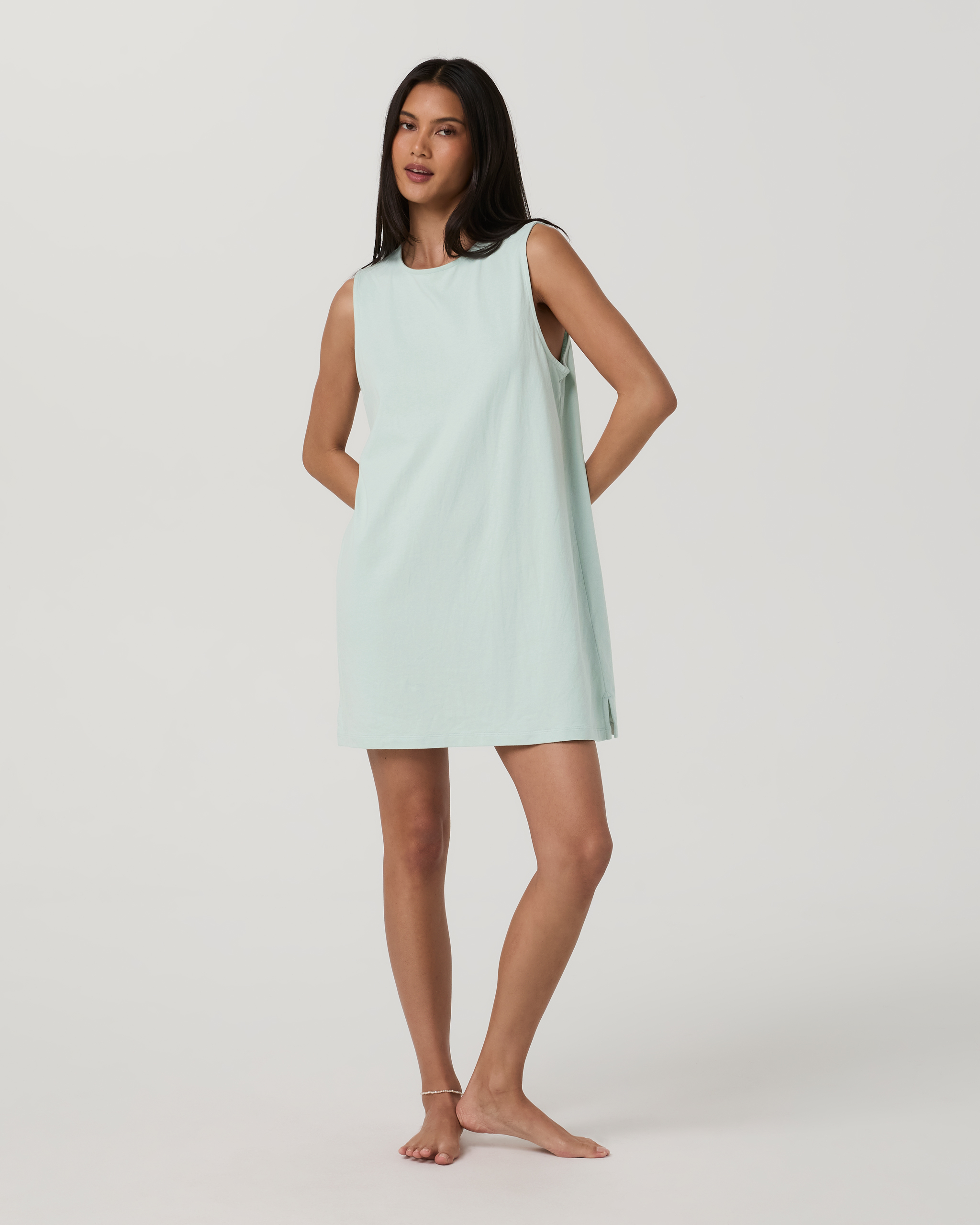 Heavyweight Cotton Easy Dress | Seaside