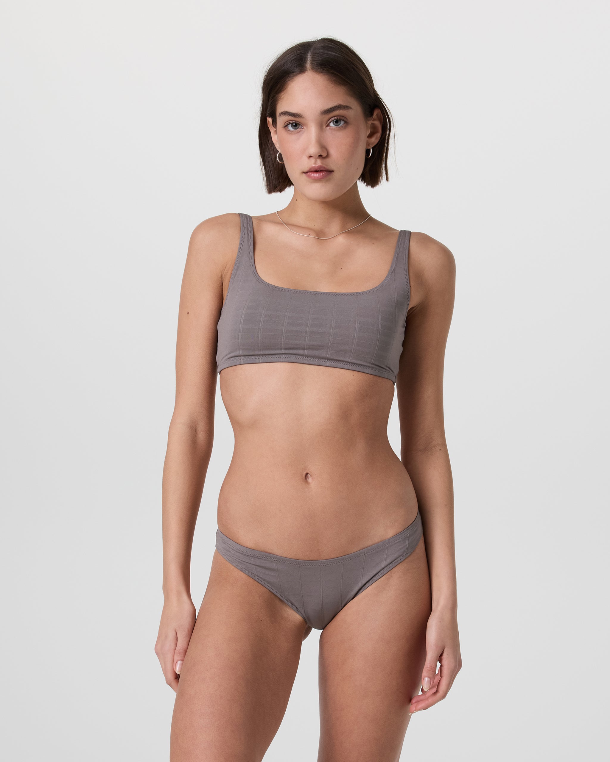 Encinitas Plaid Bikini Top | Chia