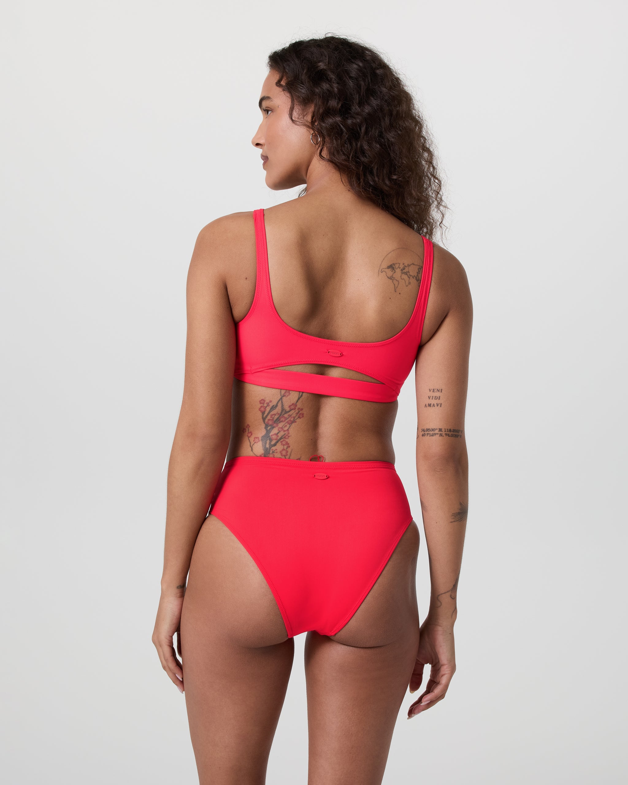 High Waisted Bikini Bottom | Bright Red - Image 3
