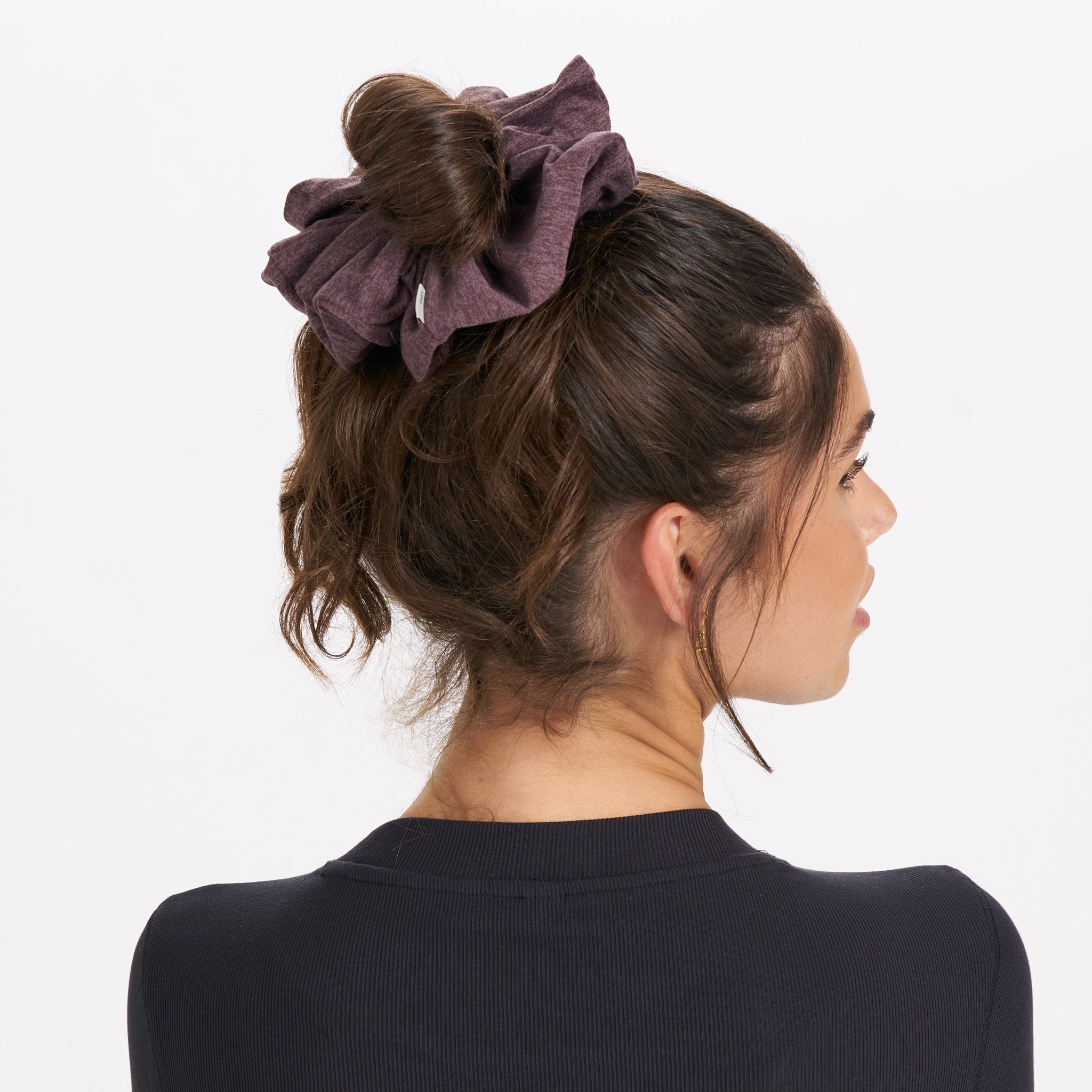 Halo Oversized Scrunchy | Smoked Plum Heather - Image 2