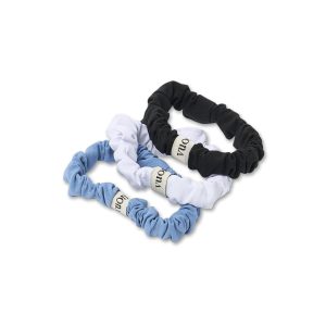Mini Scrunchy 3 Pack | Black/White/Isle Blue