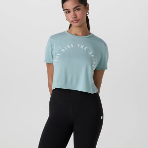 The Rise The Shine Tee | Dusty Blue