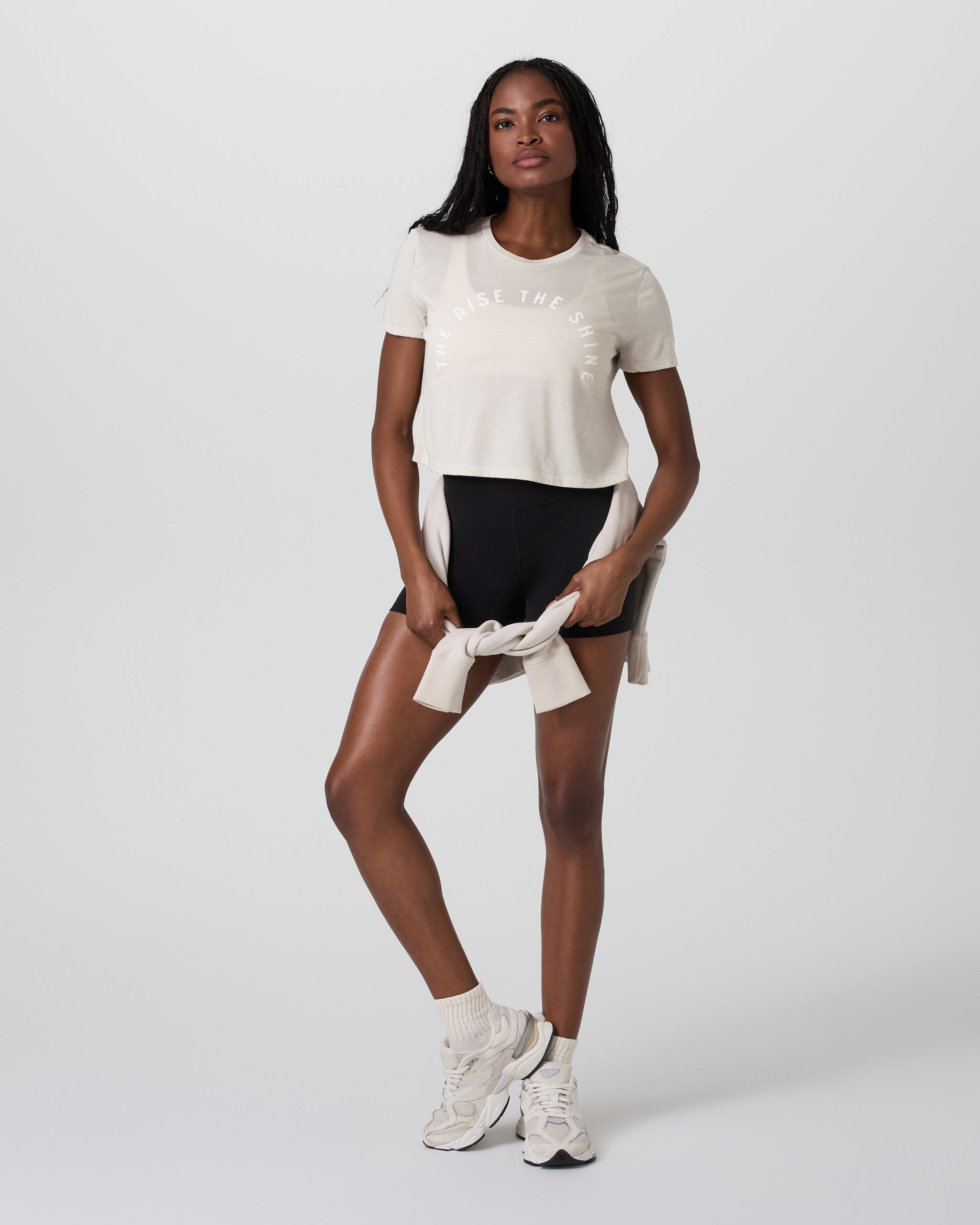 The Rise The Shine Tee | Dust Heather - Image 2